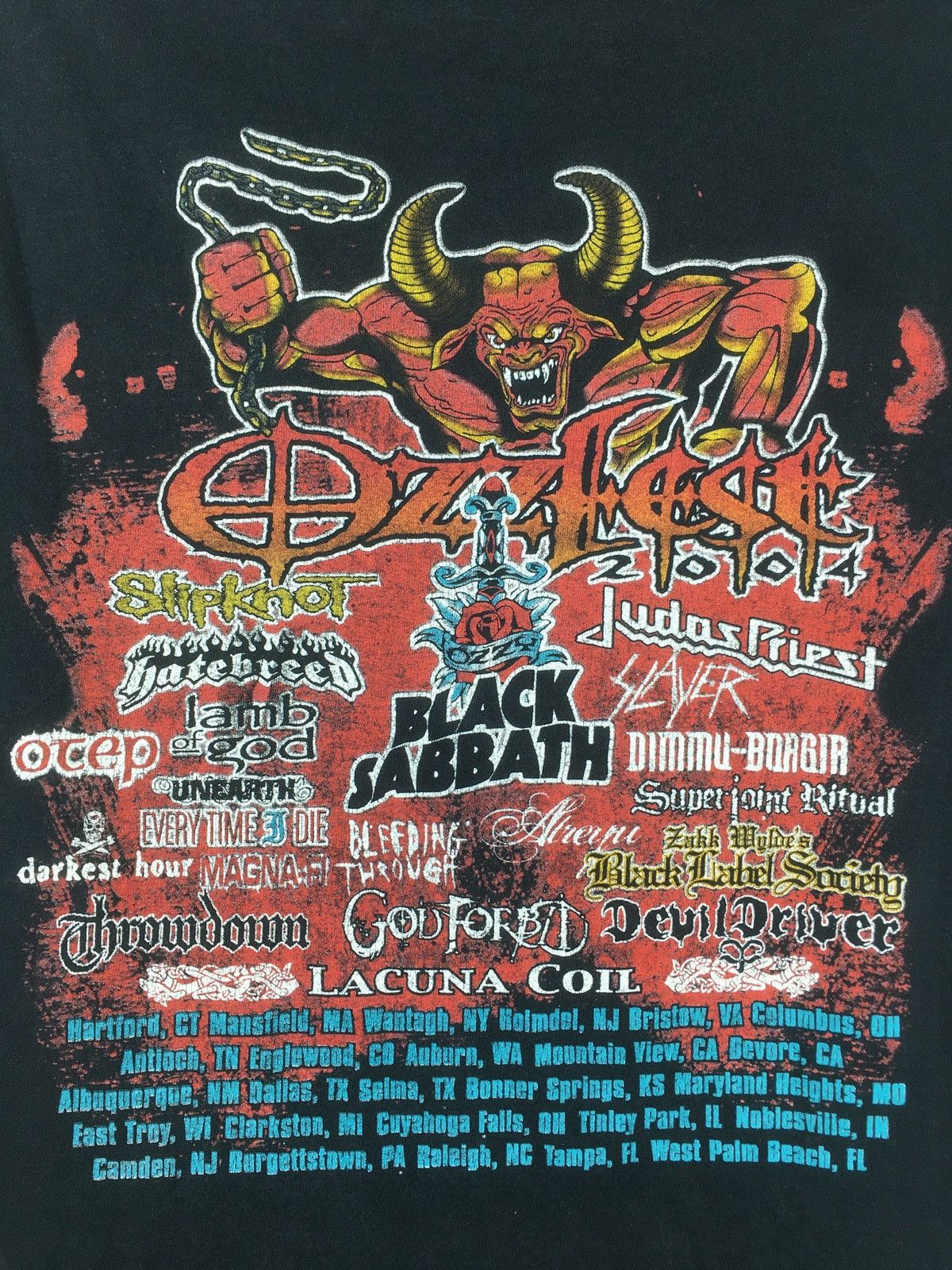 Ozzy Osbourne Ozzy Fest 2004 Black Sabbath Slipknot Size US L / EU 52-54 / 3 - 3 Thumbnail