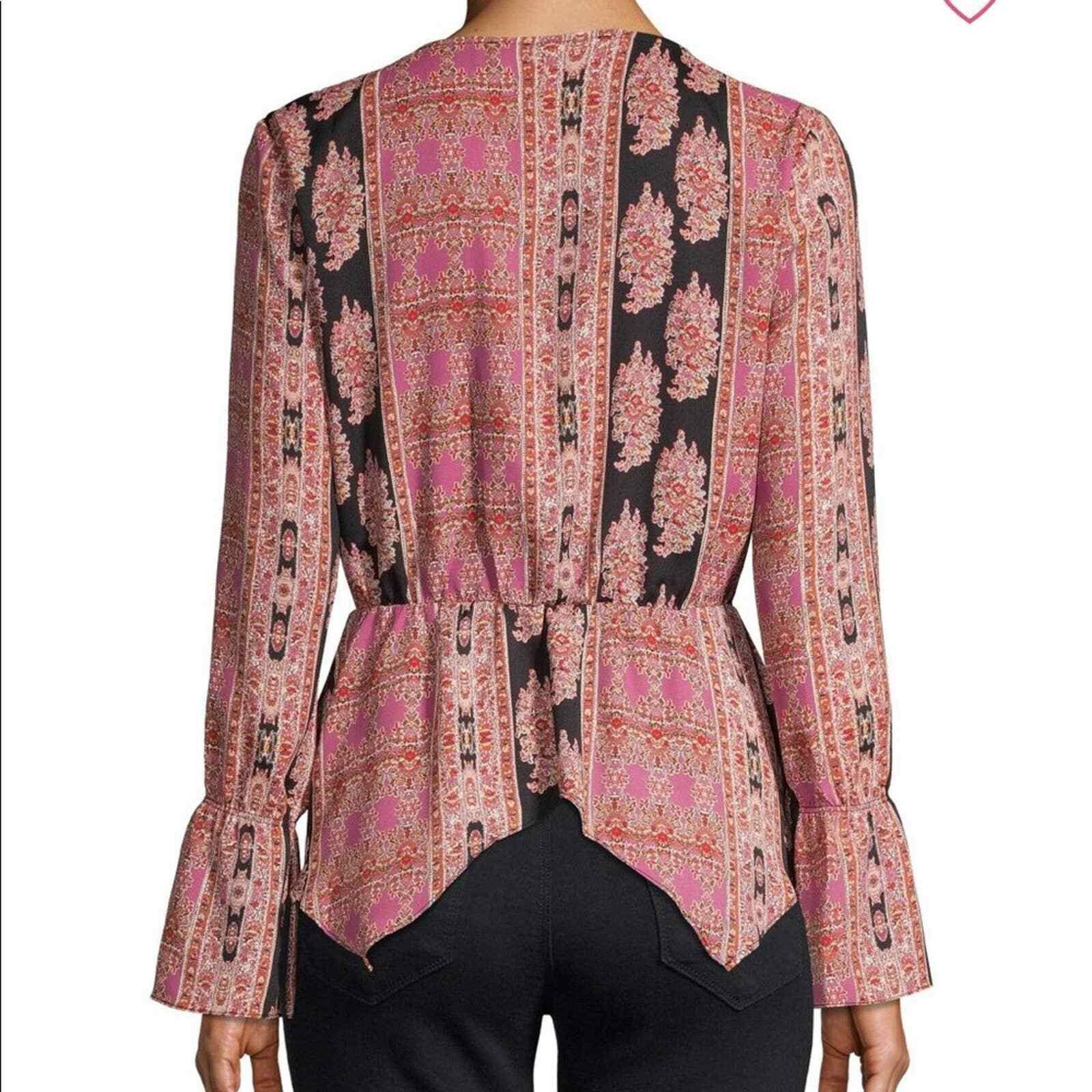 Bcbgmaxazria NWT BCBGMazAzria Women's Woven Top Blouse Size Medium Size M / US 6-8 / IT 42-44 - 5 Thumbnail