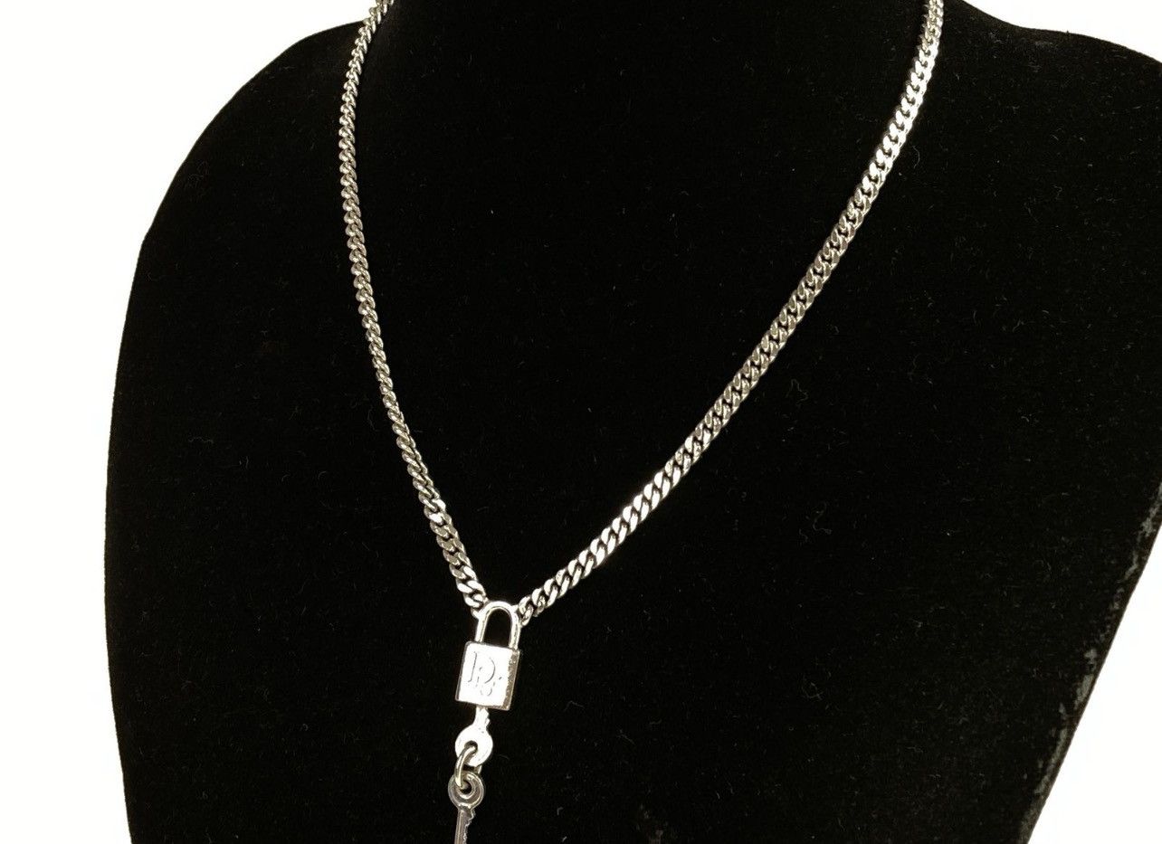 Dior Vintage Christian Dior Archive Padlock Key Necklace - Silver Size ONE SIZE - 5 Thumbnail