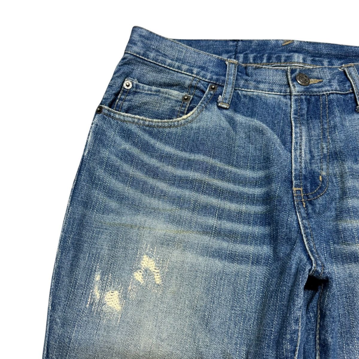 PPFM PPFM Repaired Denim Flare Jeans Size US 30 / EU 46 - 4 Thumbnail