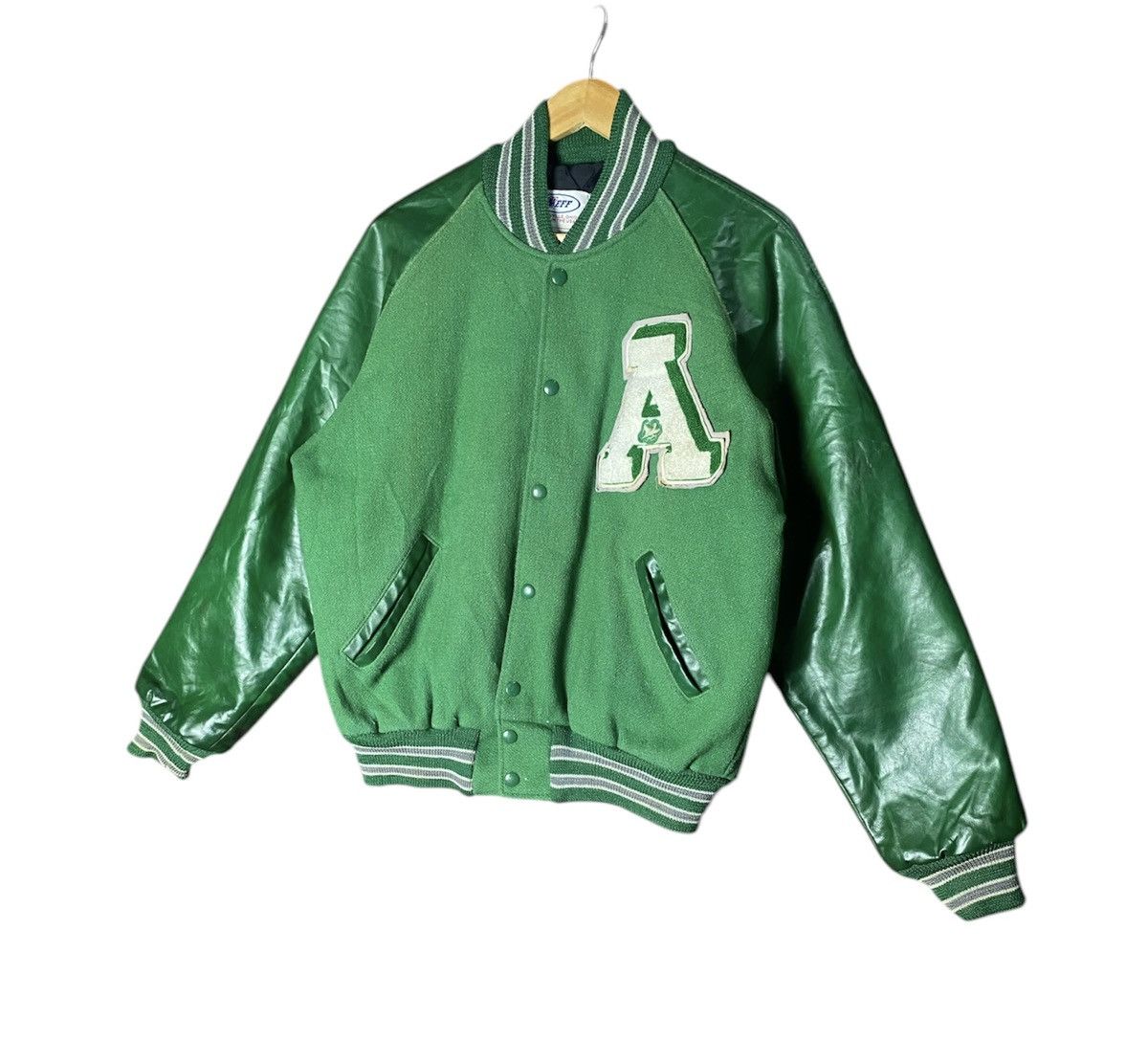 NEFF Vintage Varsity Wool + Real Leather Jackets Size US M / EU 48-50 / 2 - 2 Thumbnail