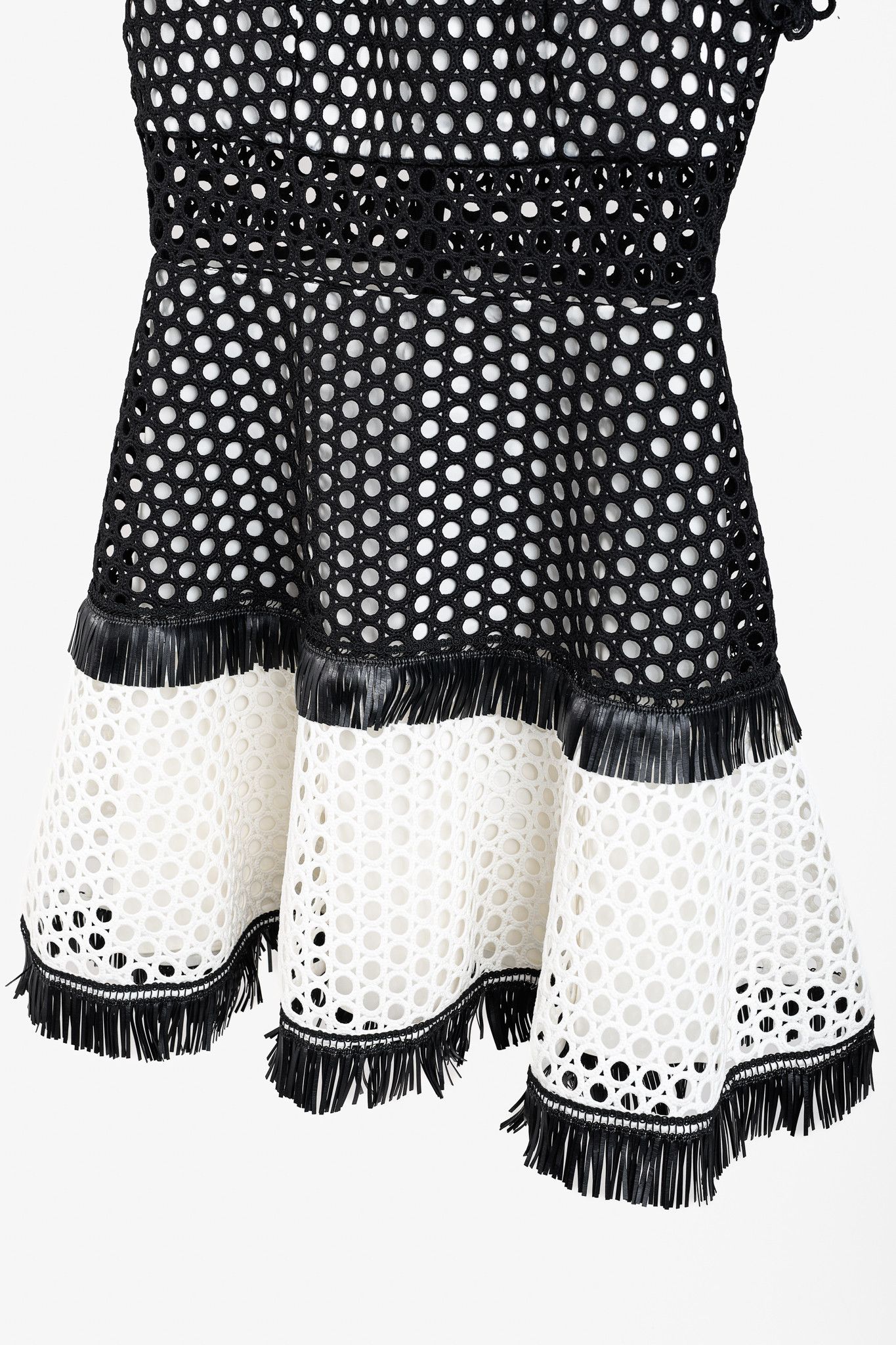 ALEXIS Alexis Cinthia Embroidered Round Eyelets Fringe Dress Size L / US 10 / IT 46 - 7 Thumbnail