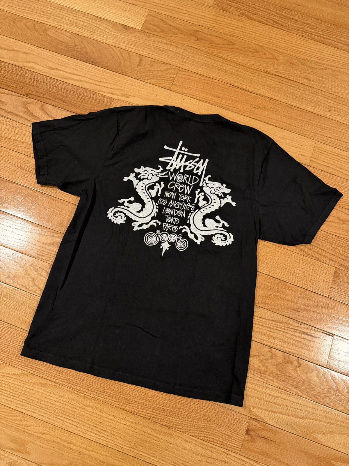 Stussy Stussy Double Dragon Pigment Dye Tee Size US M / EU 48-50 / 2 - 2 Thumbnail