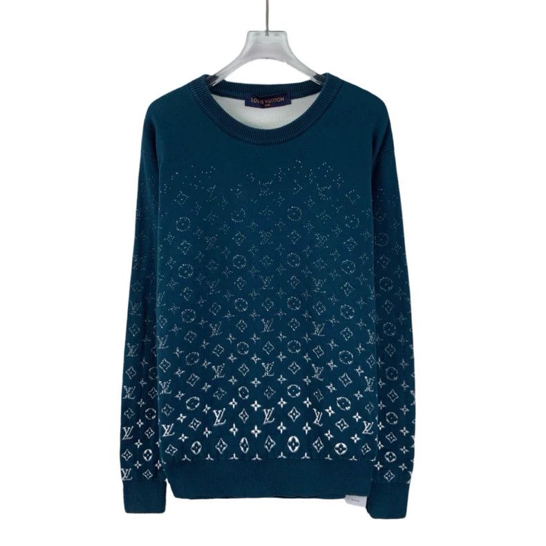Louis Vuitton Louis Vuitton Blue Logo Sweatshirt S Size US S / EU 44-46 / 1 - 1 Thumbnail