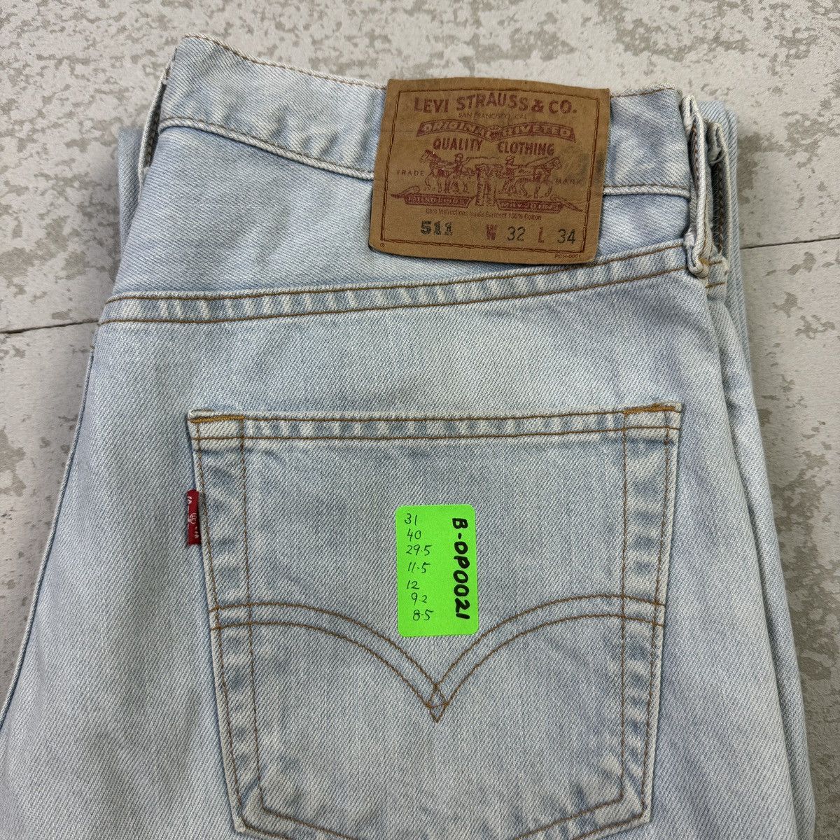 Levi's × Vintage 💥Vintage 90s Levis 511 Ripped Light Blue Denim Pant Size US 31 - 15 Thumbnail