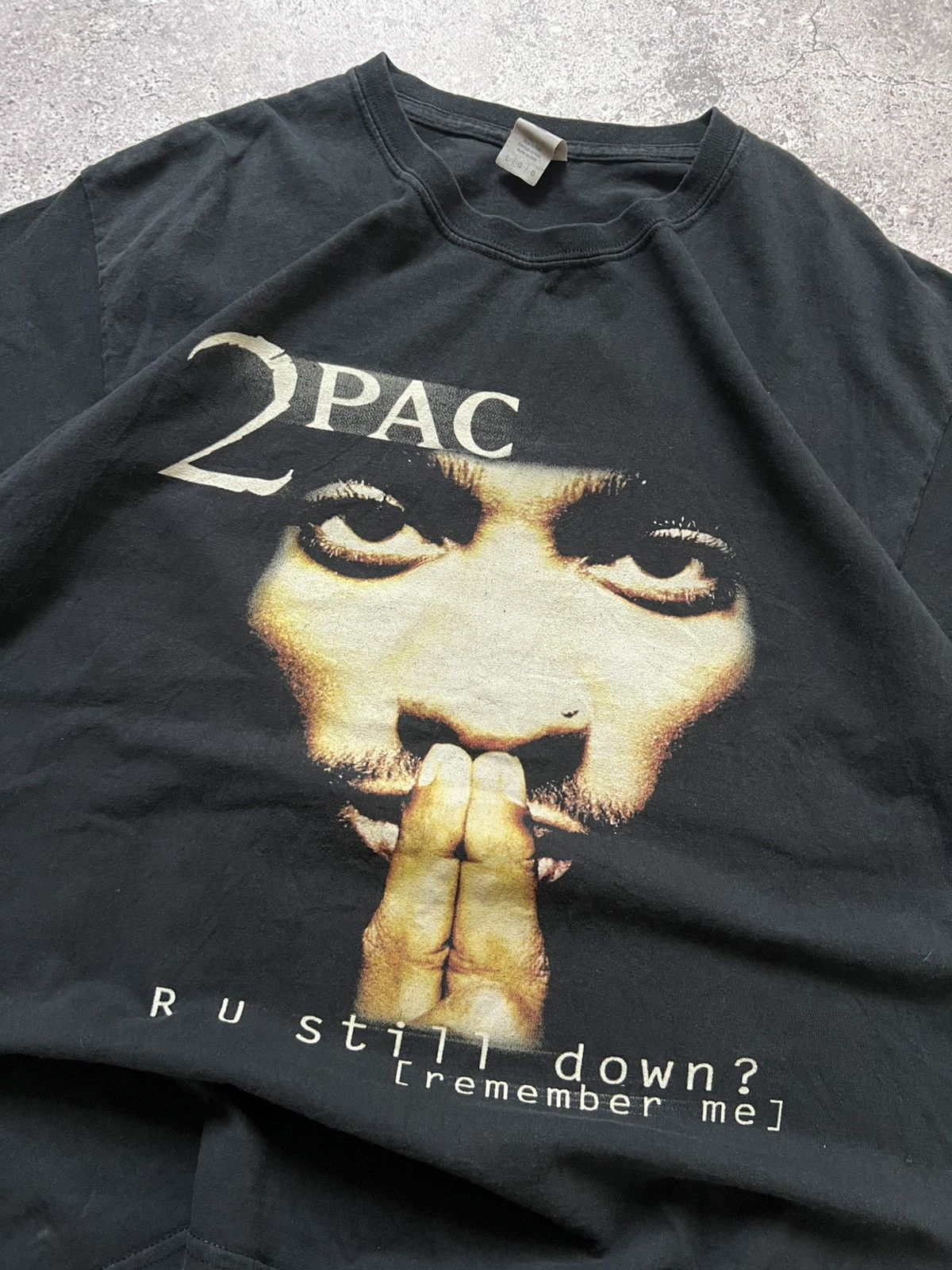 Rap Tees Vintage 2Pac rap shirt crazy Tupac Shakur y2k streetwear Size US L / EU 52-54 / 3 - 3 Thumbnail