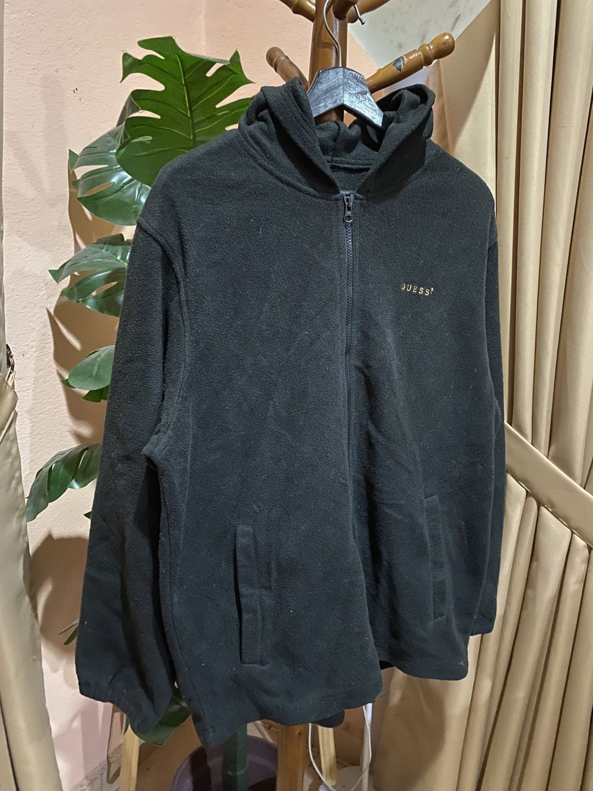Guess Vintage Guess Black Fleece Zip-Up Hoodie Made in Hong Kong Size US S / EU 44-46 / 1 - 5 Thumbnail