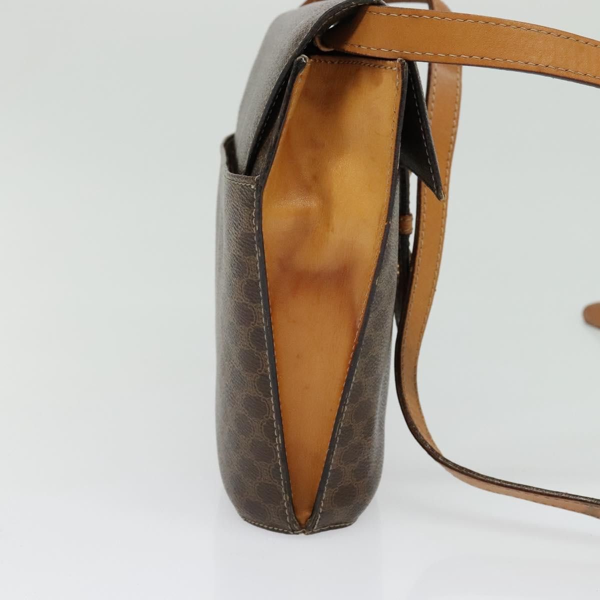 Celine CELINE Macadam Canvas Shoulder Bag Pvc Leather Brown Gold Size ONE SIZE - 5 Thumbnail