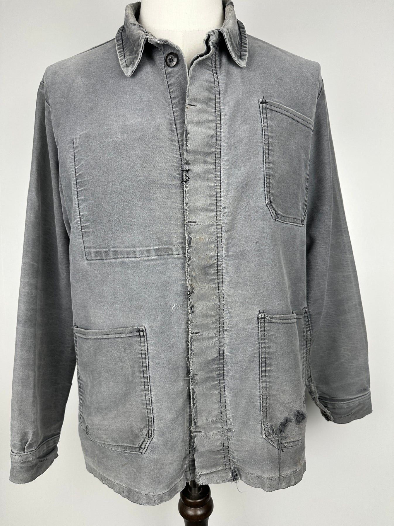Vintage 50s French Moleskin Chore Jacket Size US M / EU 48-50 / 2 - 10 Thumbnail