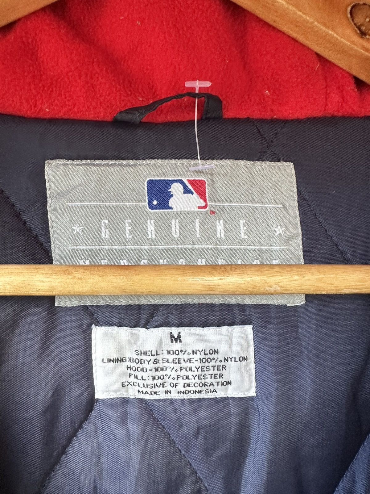 MLB 👹Indiana Baseball Hooded Long Jacket Size US L / EU 52-54 / 3 - 9 Thumbnail
