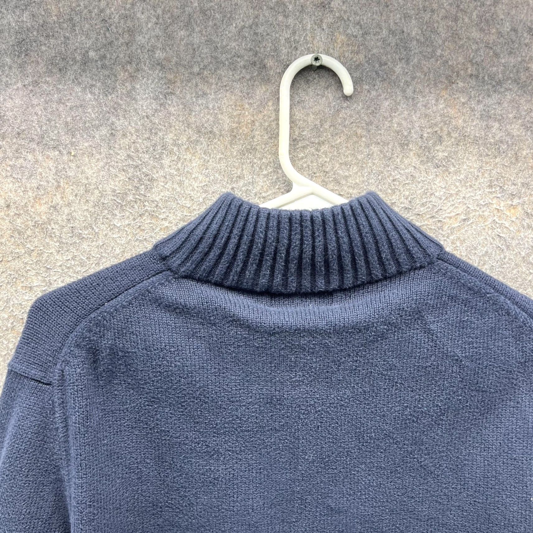 Polo Ralph Lauren VINTAGE Polo Ralph Lauren Pullover Sweater Mens M Blue 1/4 Zip Mock Neck Polo Pony Logo Navy Size US M / EU 48-50 / 2 - 3 Thumbnail