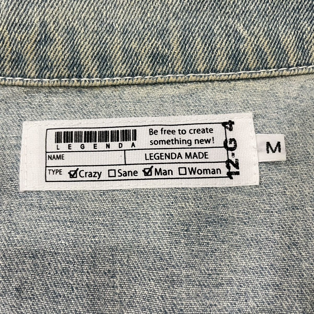 Le Grande Bleu (L.G.B.) Vintage Legenda Made Punk Distressed Denim Jacket Size US M / EU 48-50 / 2 - 20 Thumbnail