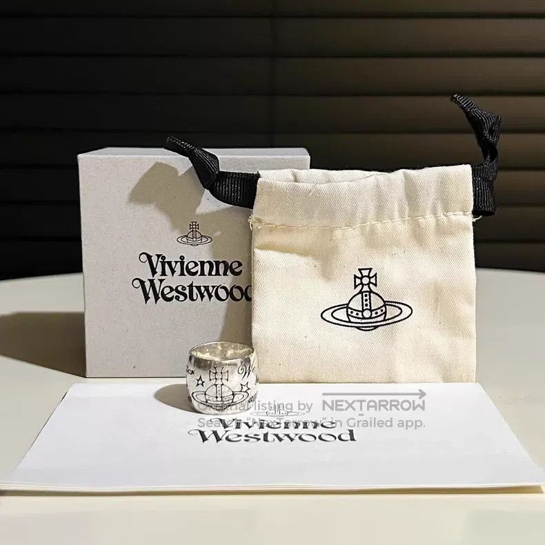 Vivienne Westwood Vivienne Westwood size S Star Saturn Engraved Ring Size ONE SIZE - 1 Thumbnail