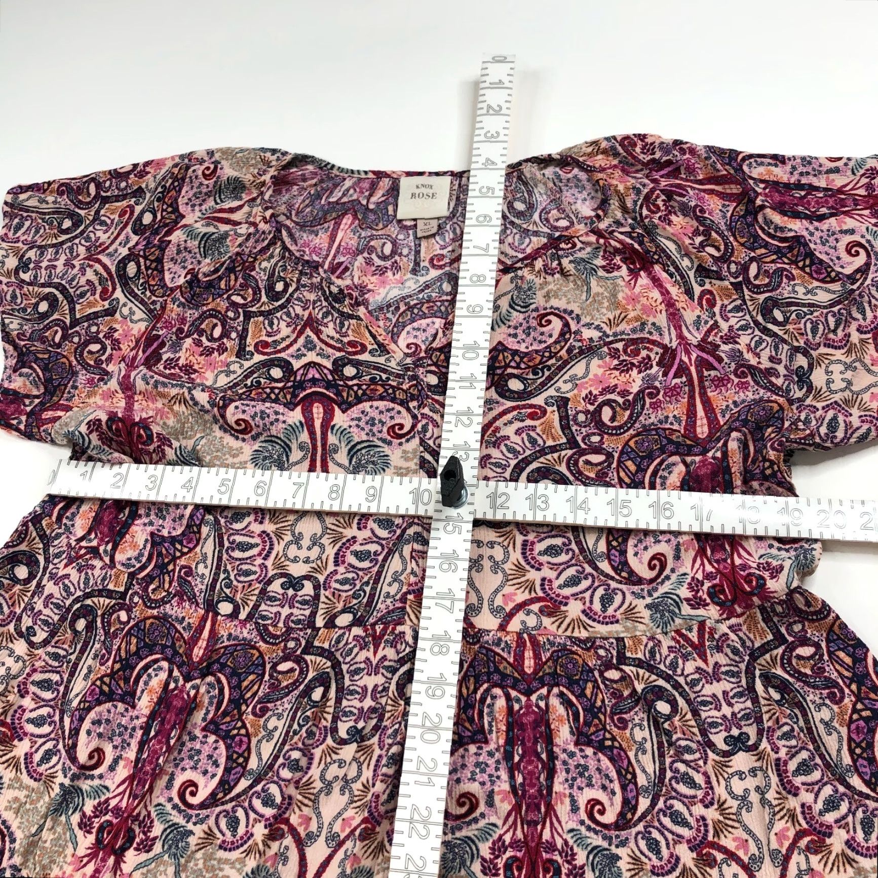 Vintage VINTAGE Knox Rose Blouse Tunic Top Sleeveless V-Neck Pink Geometric Pattern XL Women Mens None Size XL / US 12-14 / IT 48-50 - 7 Thumbnail