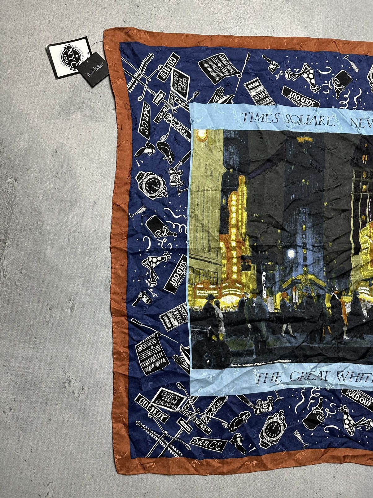 Nicole Miller Nicole Miller 1998 Silk Scarf Times Square New York 90s Hype Size ONE SIZE - 5 Thumbnail