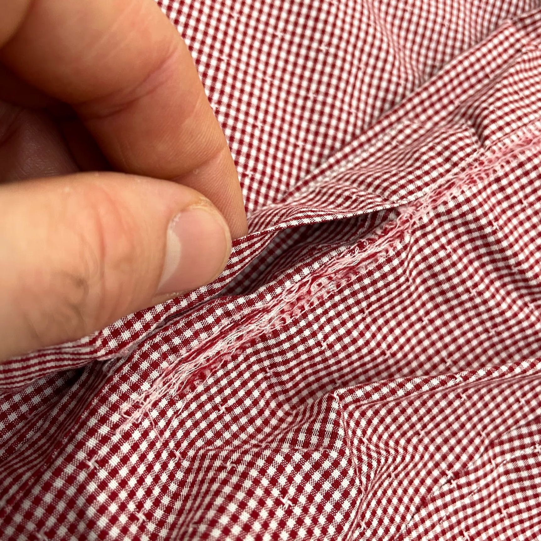 Banana Republic Banana Republic Shirt Adult Medium Red Check Long Sleeve Button-Up Non-Iron Cotton Breathable Lightweight Mens Size US M / EU 48-50 / 2 - 5 Thumbnail