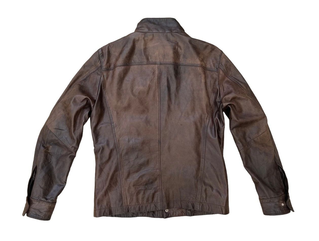 Lamborghini Vintage Tonino Lamborghini Patina Dark Brown Leather Jacket Size US M / EU 48-50 / 2 - 2 Thumbnail