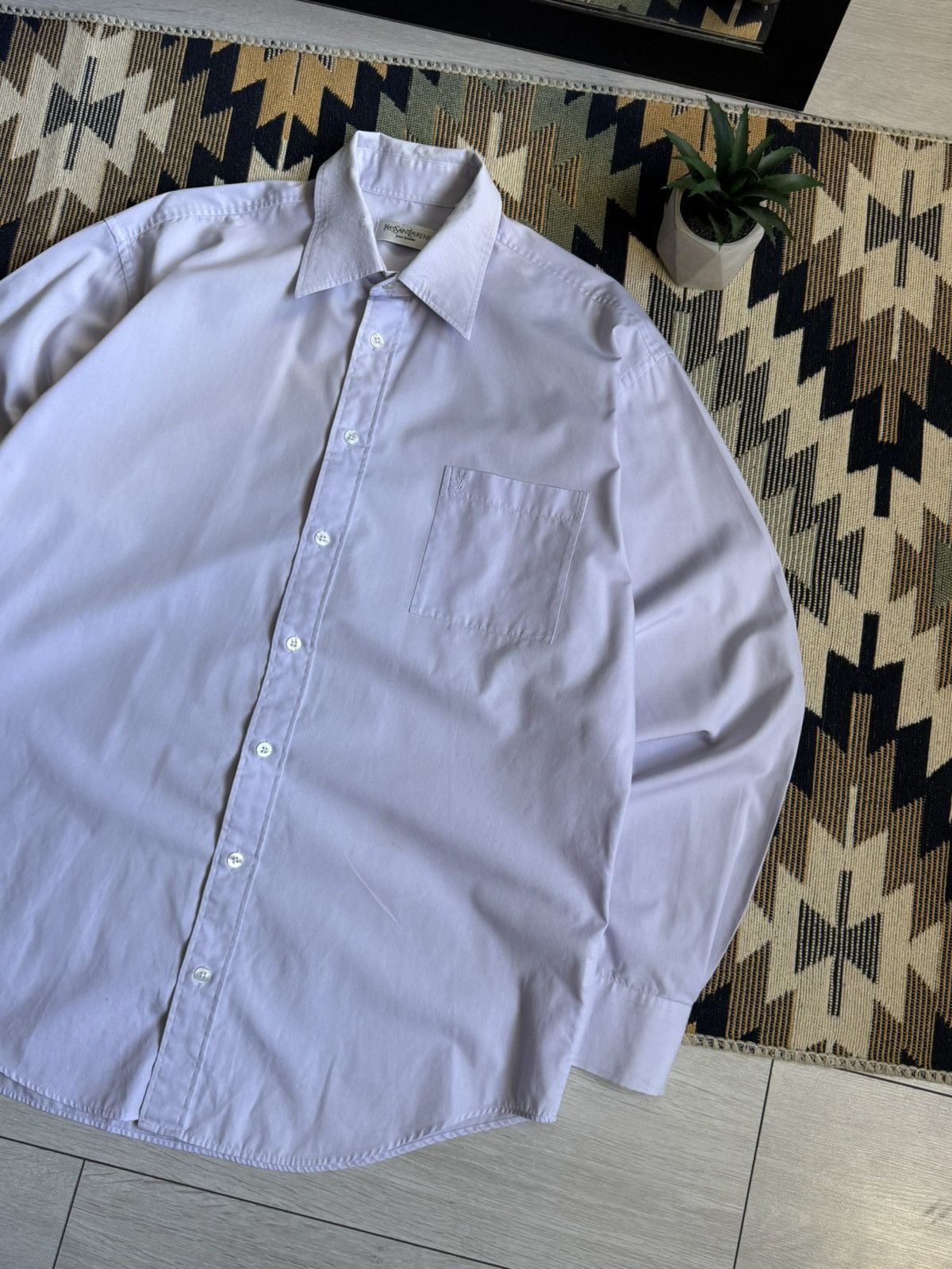Yves Saint Laurent Vintage YSL Yves Saint Laurent Button Up Shirt Size US XL / EU 56 / 4 - 3 Thumbnail
