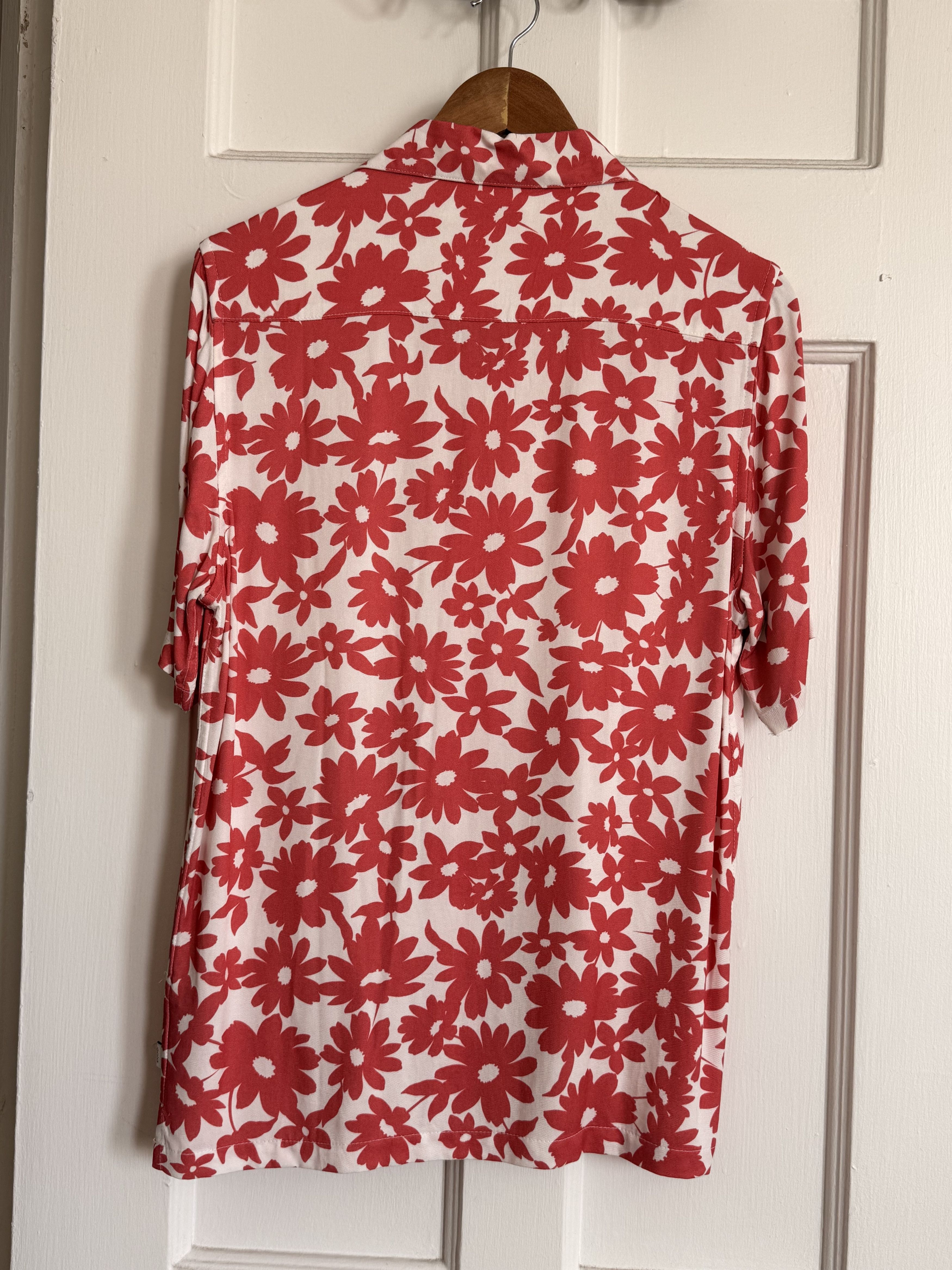 Onia Onia Pink Floral Camp Collar Hawaiian Shirt Size US S / EU 44-46 / 1 - 7 Thumbnail