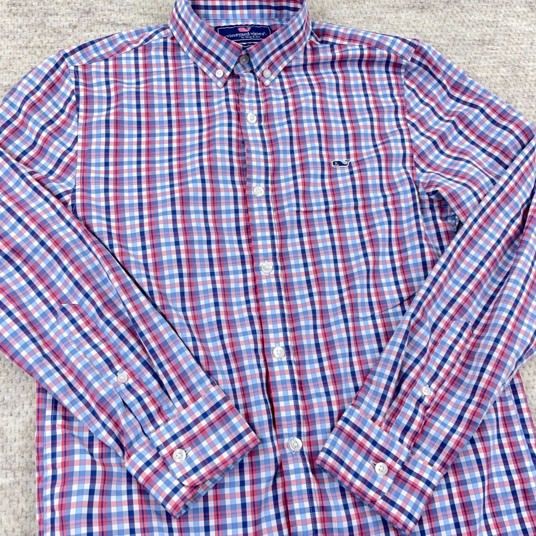 Vineyard Vines Vineyard Vines Shirt Men Small Blue Pink Performance Button Up Nylon Slim Fit Shirt Mens Vineyard Vines Plaid All Seasons 90s? Size US S / EU 44-46 / 1 - 4 Thumbnail