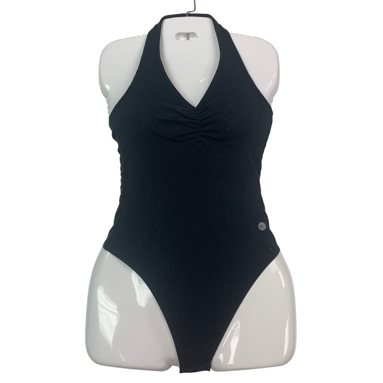 American Eagle Outfitters New American Eagle Womens Medium Black Snap Closure Bodysuit Size M / US 6-8 / IT 42-44 - 1 Thumbnail
