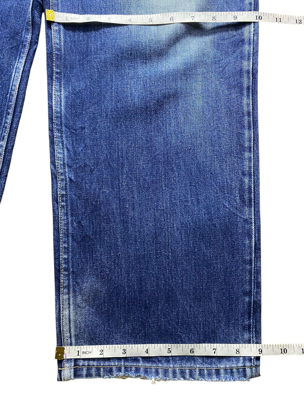 Vintage Levis 502 Blue Wash Ripped Straight Jeans