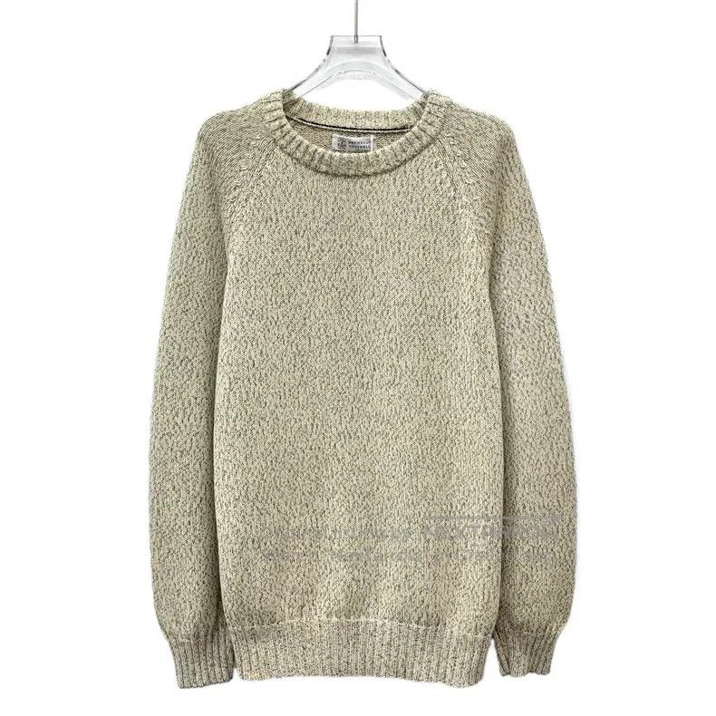 Brunello Cucinelli Brunello Cucinelli Beige, cotton crew-neck long-sleeve kni Size US L / EU 52-54 / 3 - 1 Thumbnail
