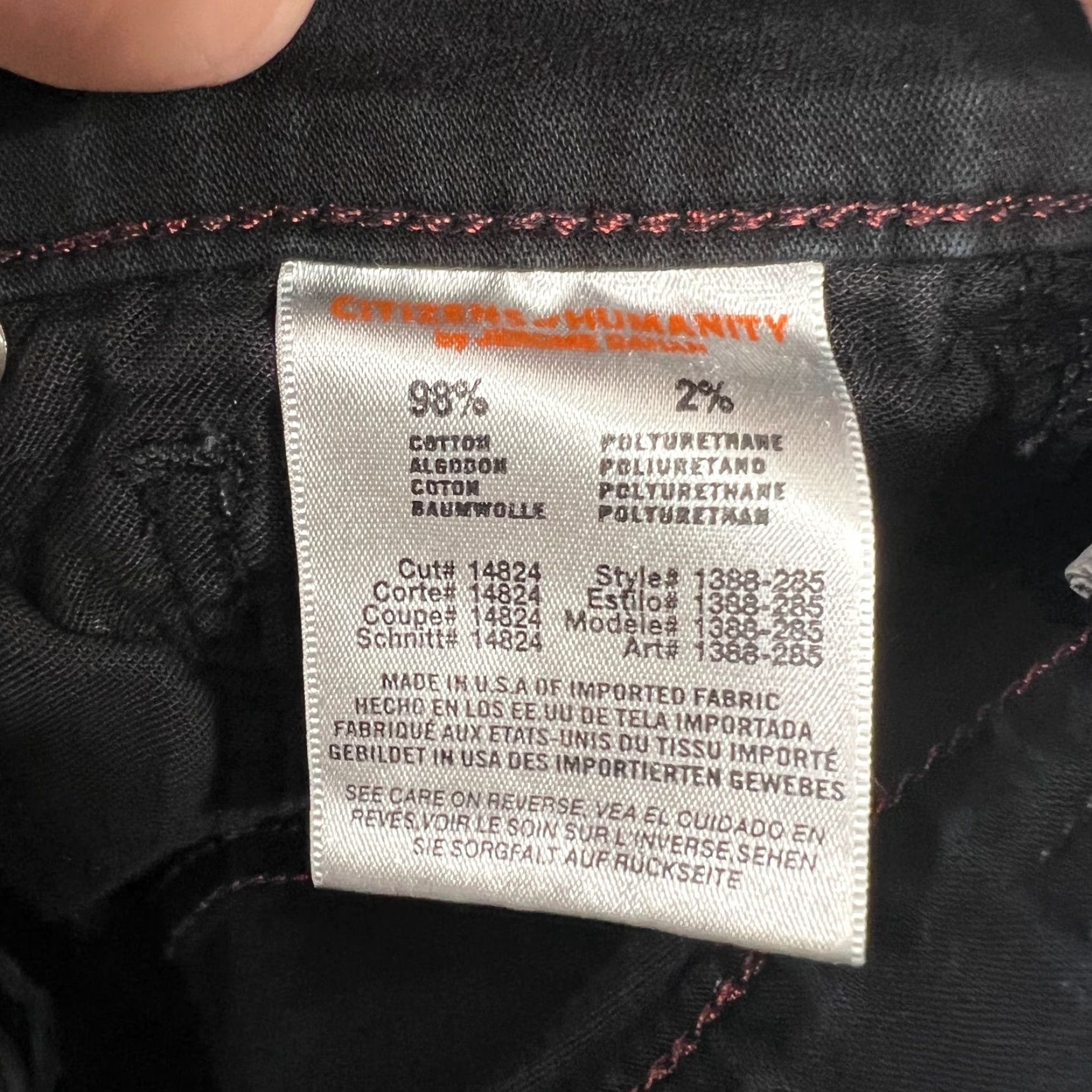 Citizens Of Humanity VINTAGE Citizens of Humanity Jeans Womens Skinny Black 27 Thompson Mid Rise 28-Inch Inseam Size 29" - 7 Thumbnail