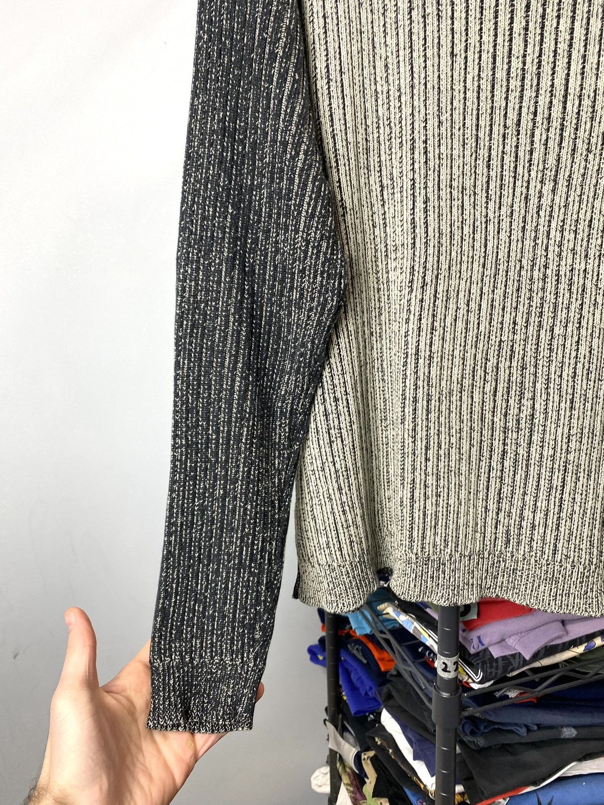Vintage Y2K Vintage Striped Diesel Style Japanese Knit Sweater Size US L / EU 52-54 / 3 - 3 Thumbnail