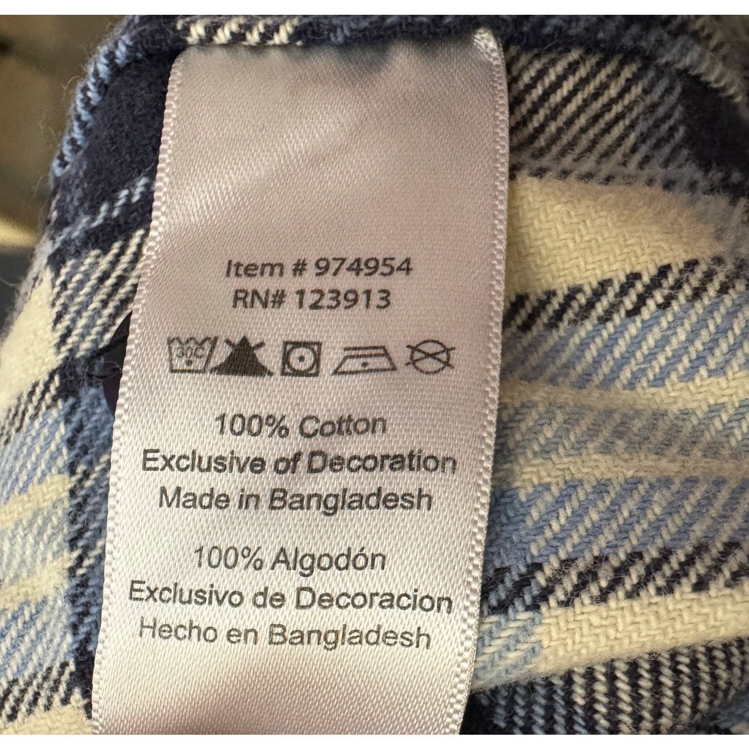 JACHS NY JACHS Men's 2XL Blue Plaid Flannel Shirt Cotton Button Down Size US XXL / EU 58 / 5 - 7 Thumbnail