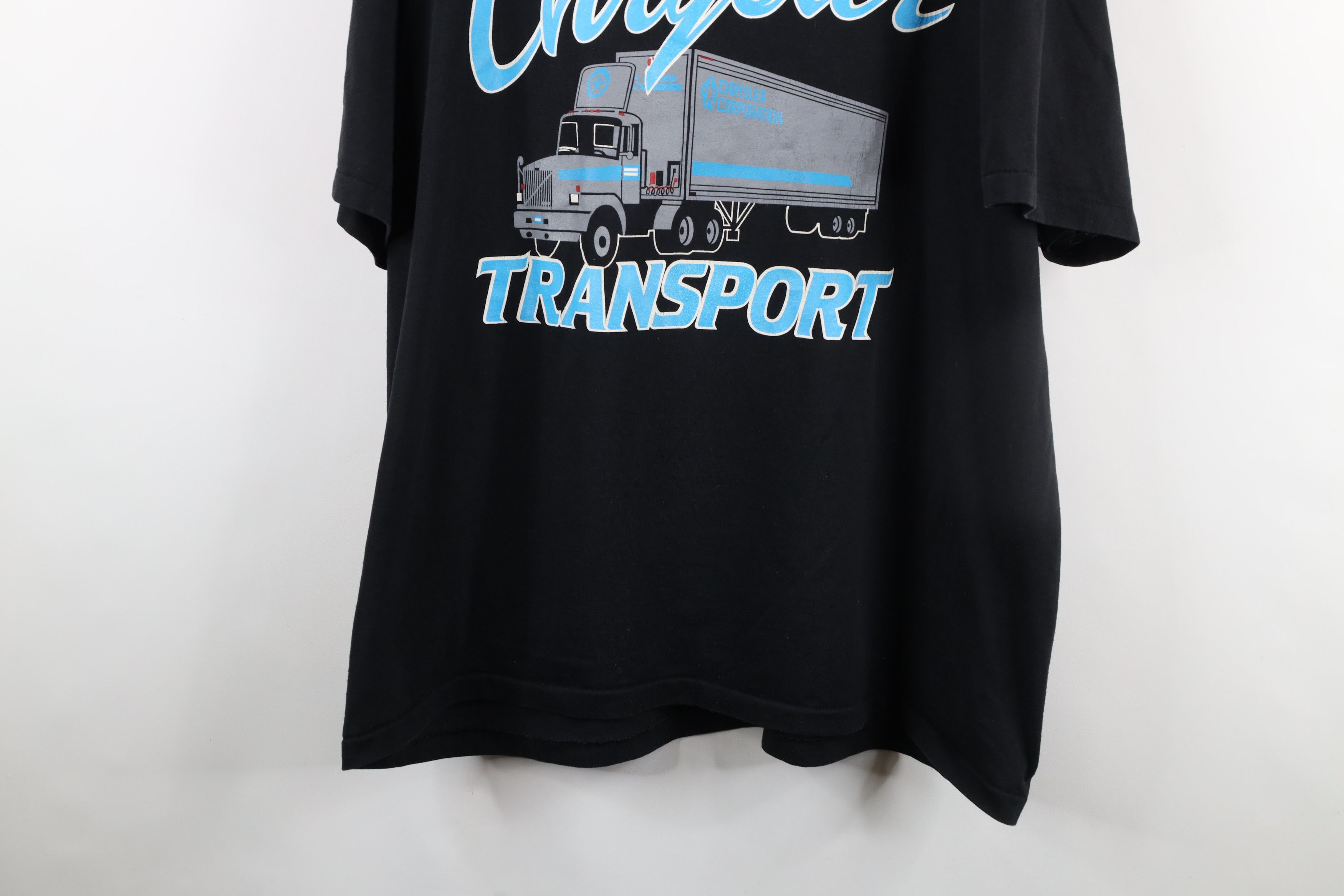 Vintage Vintage 90s Spell Chrysler Transport Trucking T-Shirt Black Size US XXL / EU 58 / 5 - 3 Thumbnail