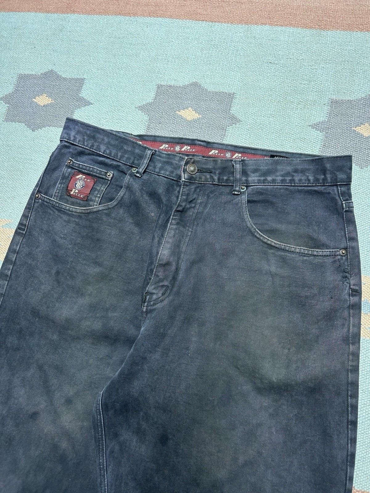 Vintage y2k baggy jeans pelle pelle faded goth grunge JNCO 38x34 Size US 38 / EU 54 - 8 Thumbnail