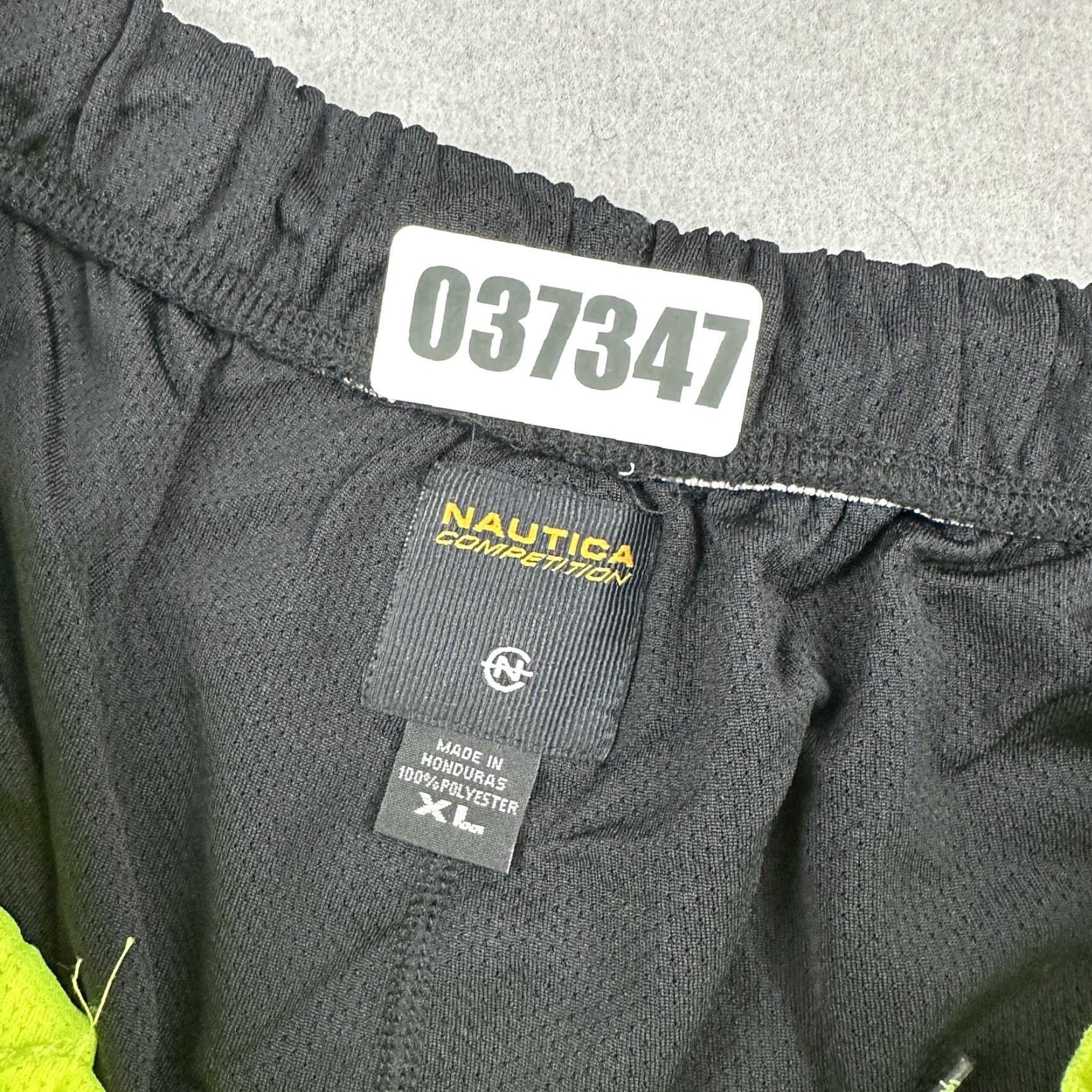 Nautica Nautica Competition Athletic Shorts Men XL Scuba Yellow Spellout Y2K Deadstock Size US 36 / EU 52 - 8 Thumbnail