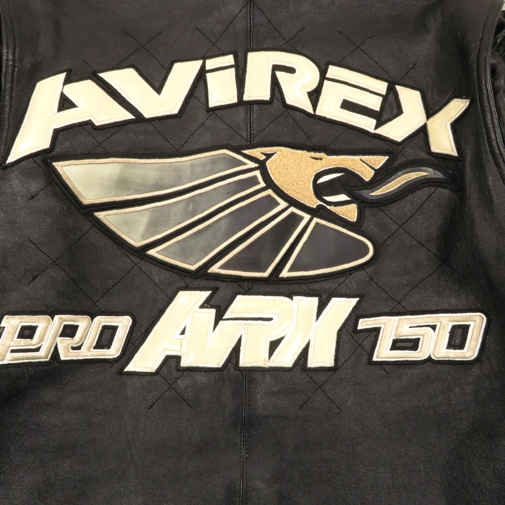 Avirex VINTAGE Avirex Leather Jacket XL Mens Racing Moto Motorcycle Lion Patch Cafe Racer Quilt Jacket Size US XL / EU 56 / 4 - 7 Thumbnail