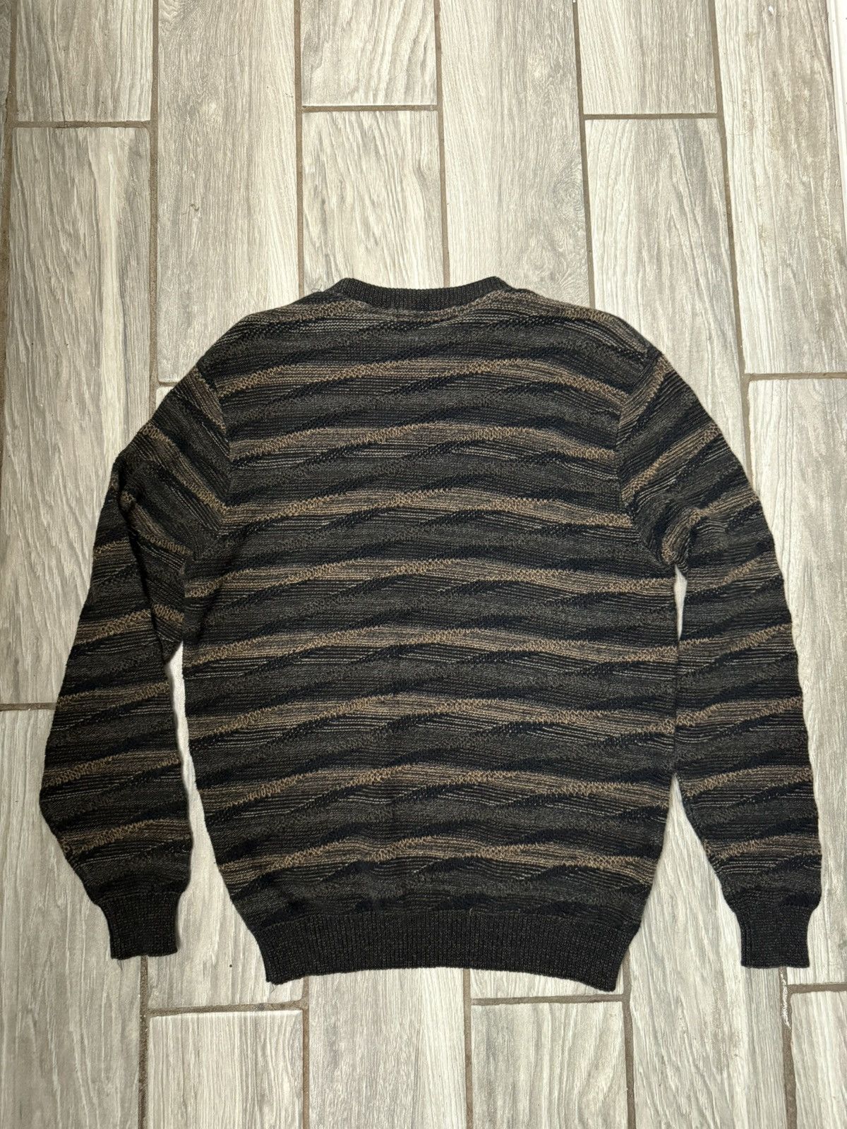 Oscar De La Renta Oscar De La Renta Men’s Crewneck Sweater Green/Light Brown Size US M / EU 48-50 / 2 - 3 Thumbnail