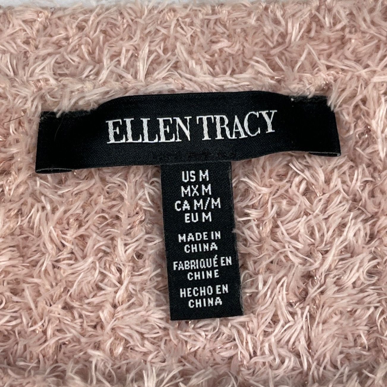 Other Ellen Tracy Women's Pink Fluffy Knit Sweater/Pullover Sz M S Size M / US 6-8 / IT 42-44 - 4 Thumbnail