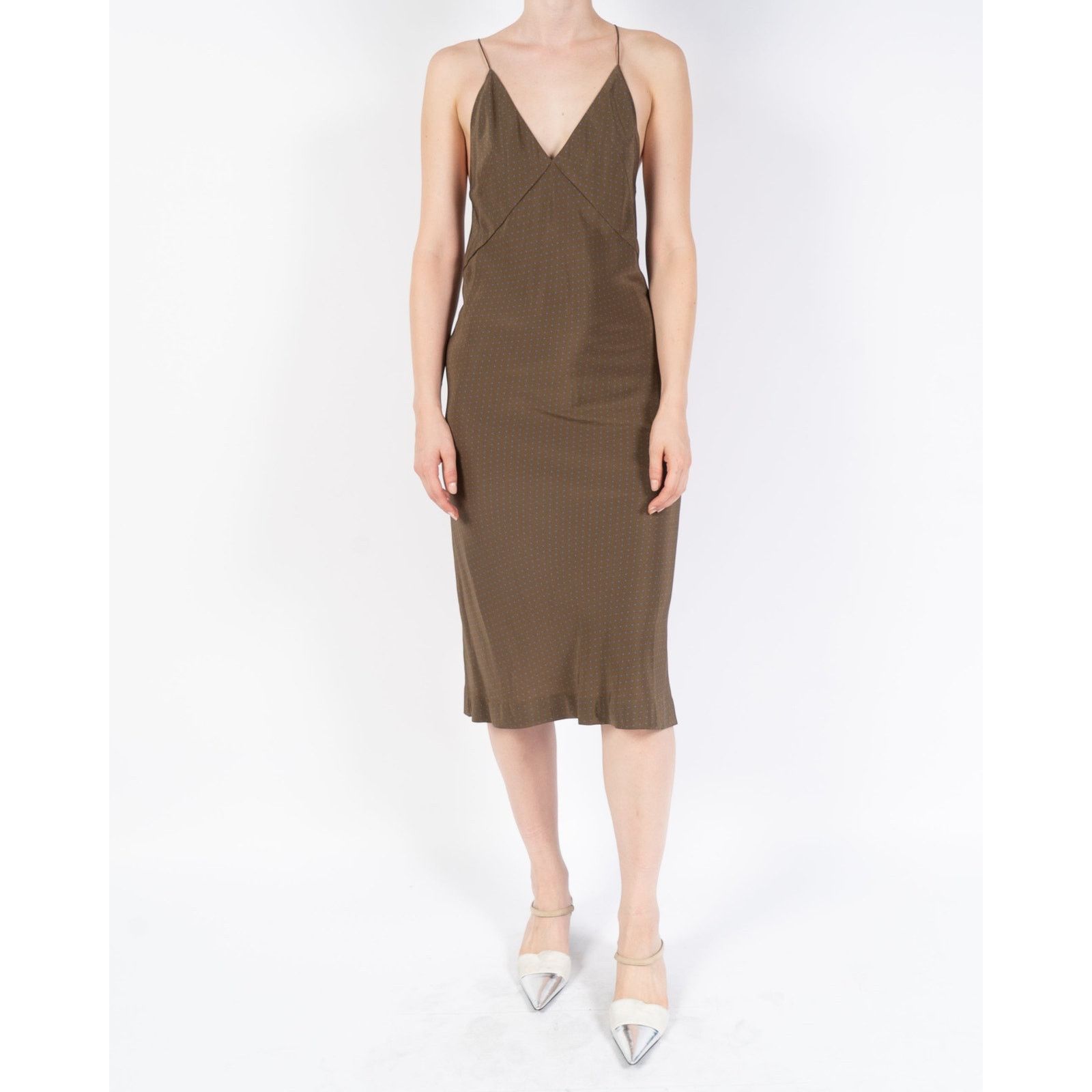 Haider Ackermann SS19 Spencer Mud Dotted Silk Dress Size S / US 4 / IT 40 - 1 Thumbnail