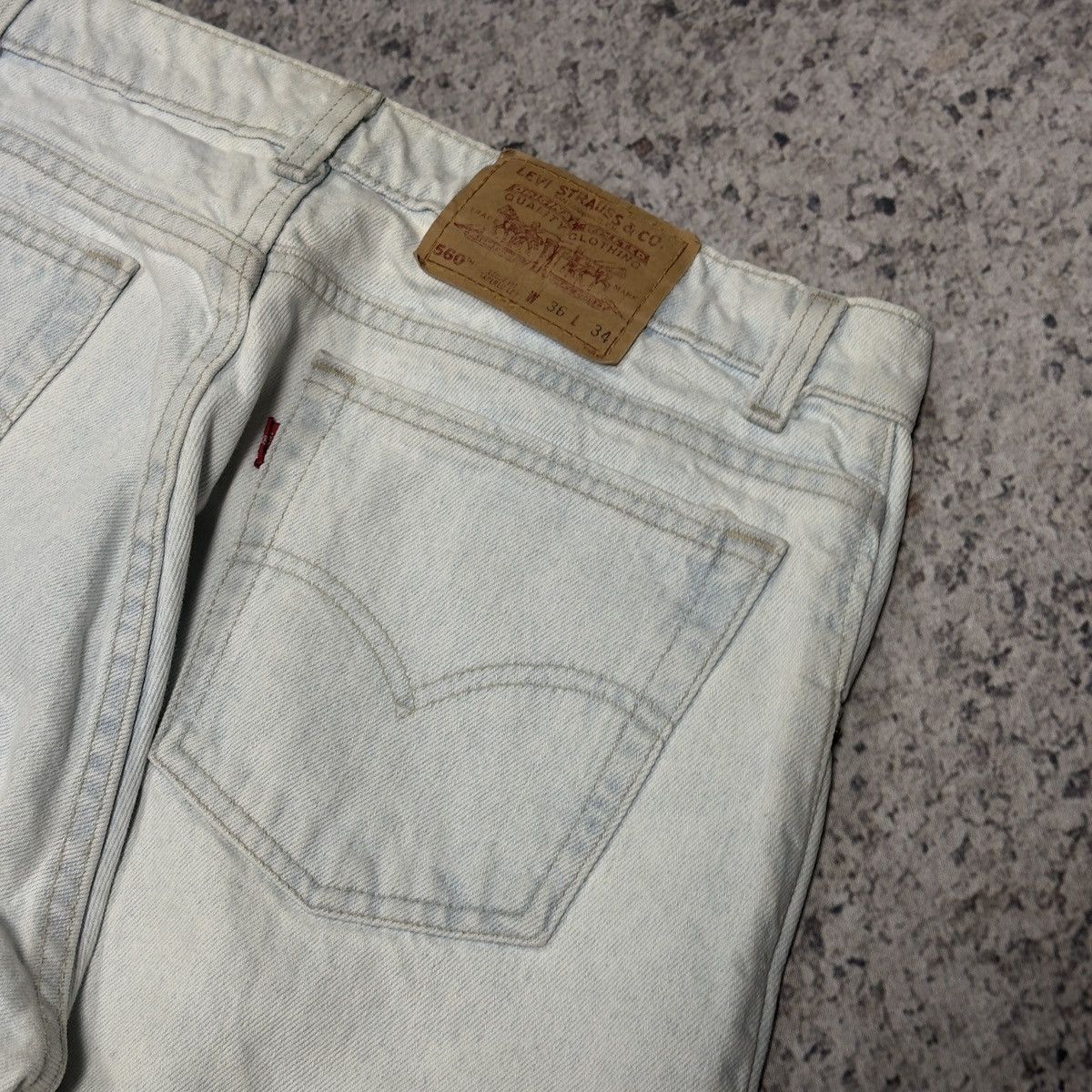 Levi's 90s Levi’s 560 Light Wash Denim Jeans ERD Grunge Chrome Size US 35 - 7 Thumbnail