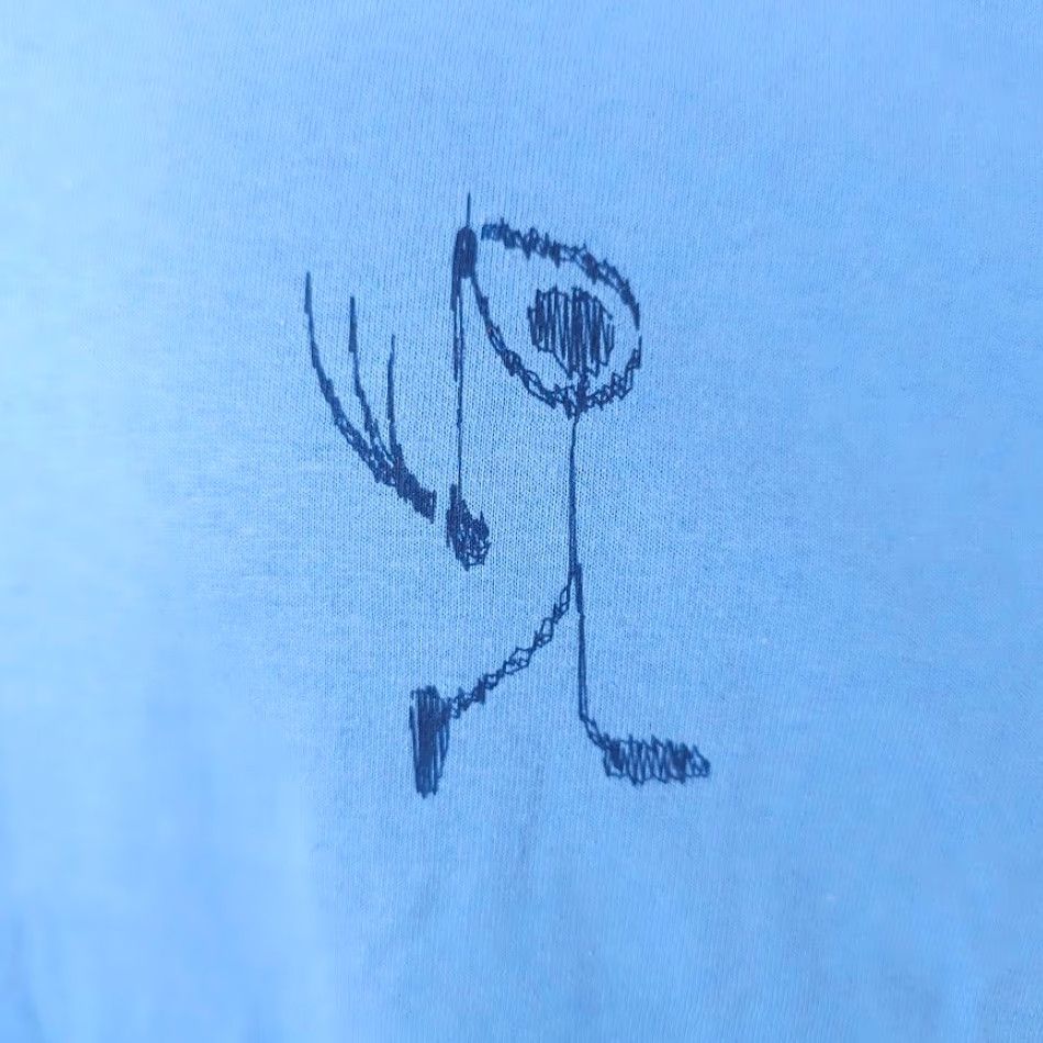Gildan VINTAGE Gildan Golf T Shirt Mens XL Blue Y2K Stick Figure Short Sleeve Crew Neck Graphic Tee Size US XL / EU 56 / 4 - 3 Thumbnail