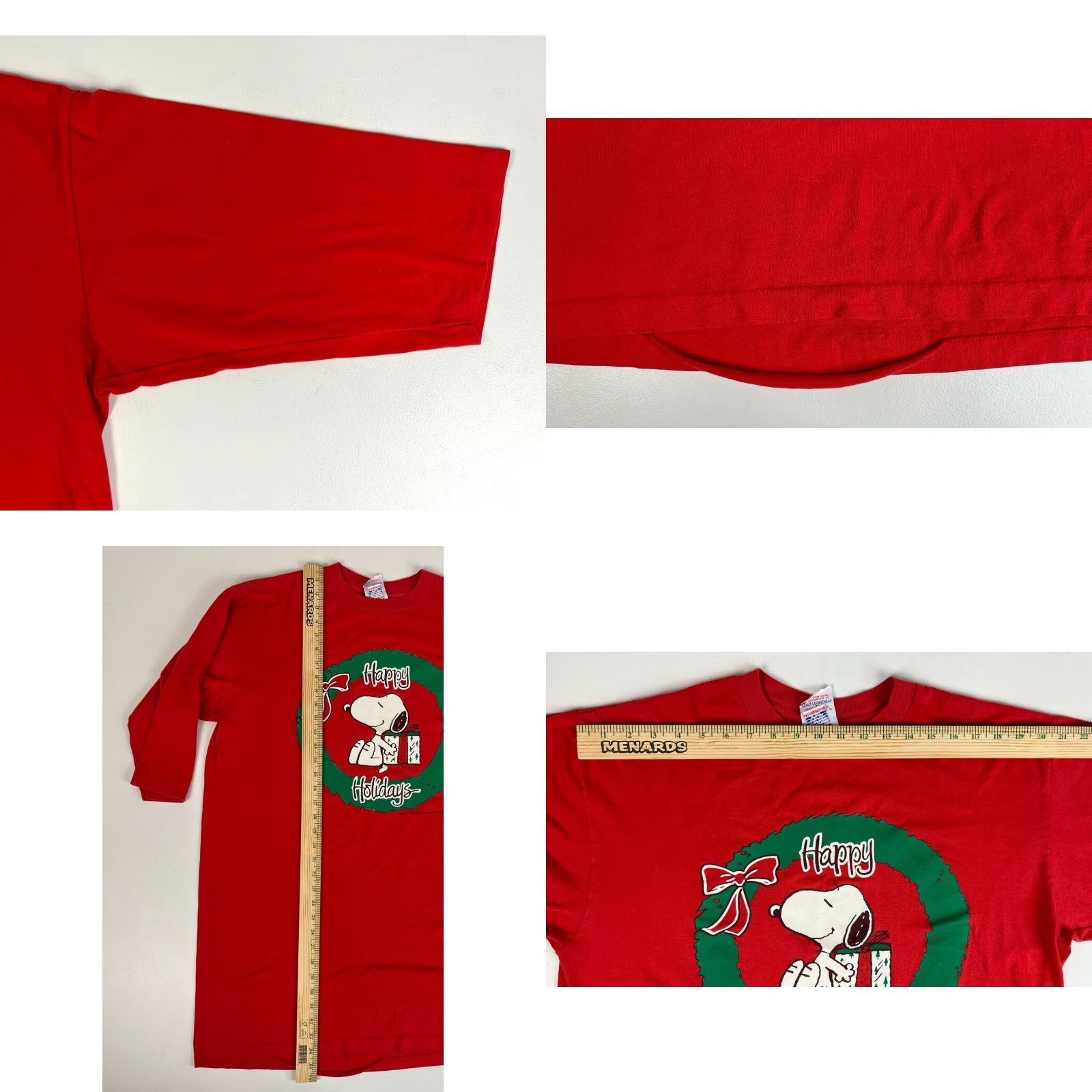 Vintage VINTAGE Women’s Snoopy Sleepshirt L/XL Shirt Adults Red Christmas Gift ideas? Size ONE SIZE - 8 Thumbnail