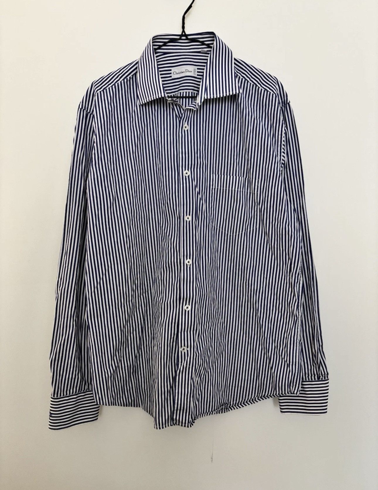 Christian Dior Monsieur Christian Dior Paris Blue Striped Button-Down - France Size US XL / EU 56 / 4 - 5 Thumbnail
