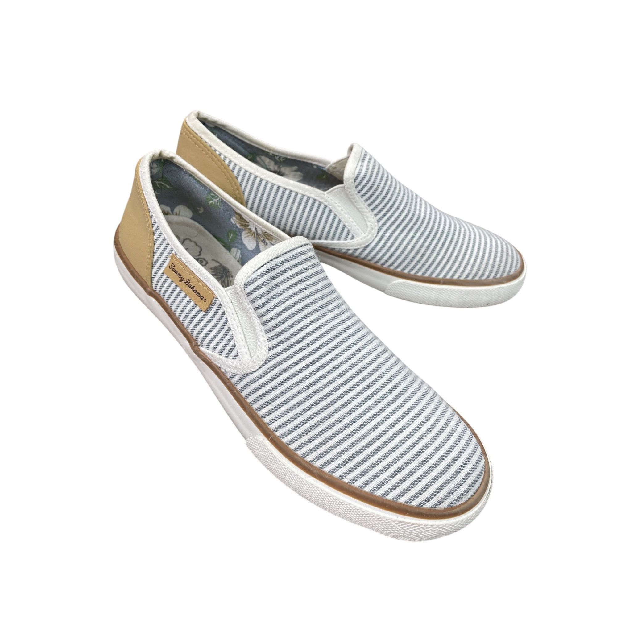 Tommy Bahama Tommy Bahama womans blue tan Slip-On loafers shoes Size 10 S Size US 9.5 / IT 39.5 - 15 Thumbnail