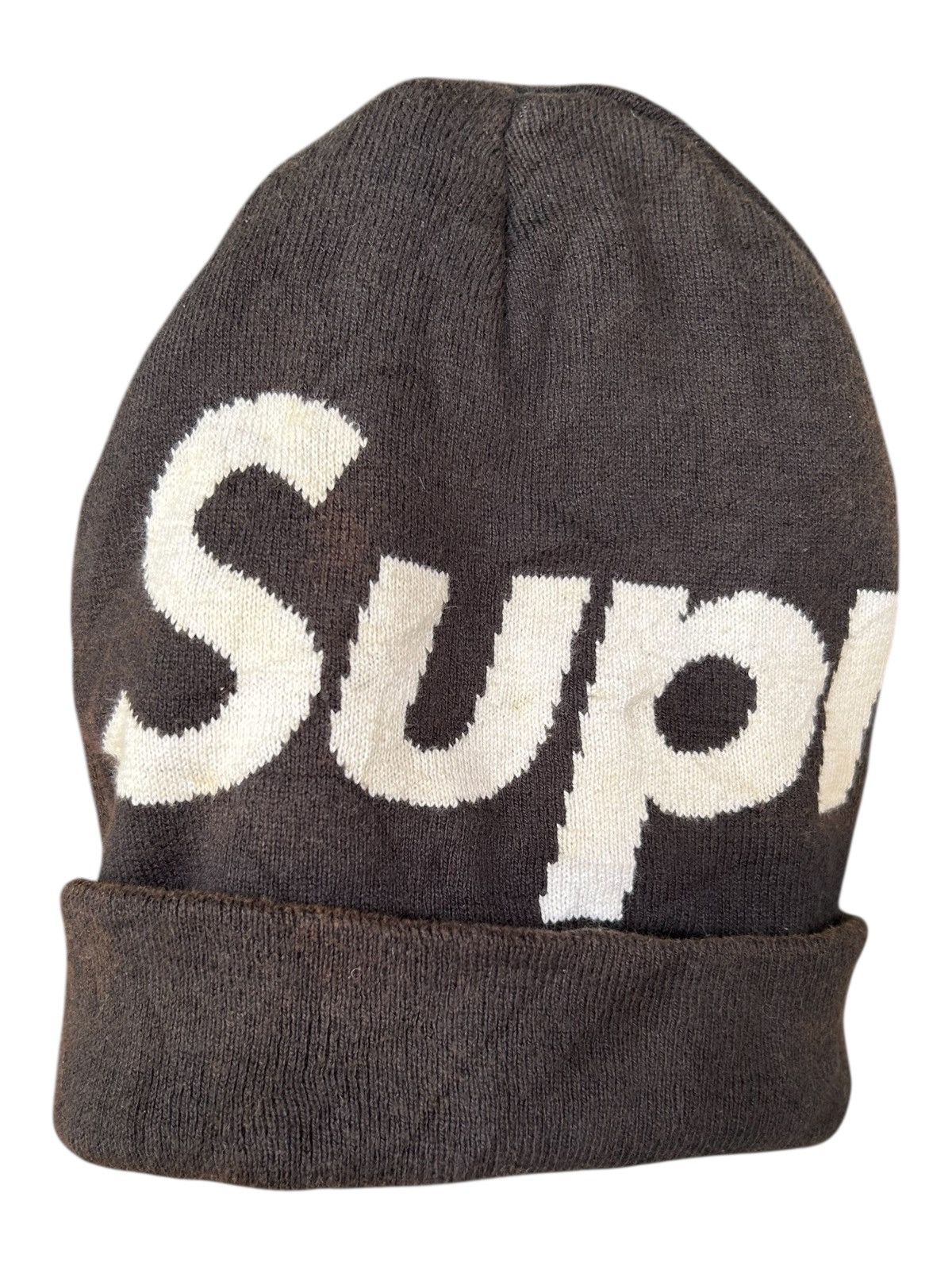 Supreme Supreme Big Logo Sunfaded Dirty Beanie Hats Size ONE SIZE - 7 Thumbnail