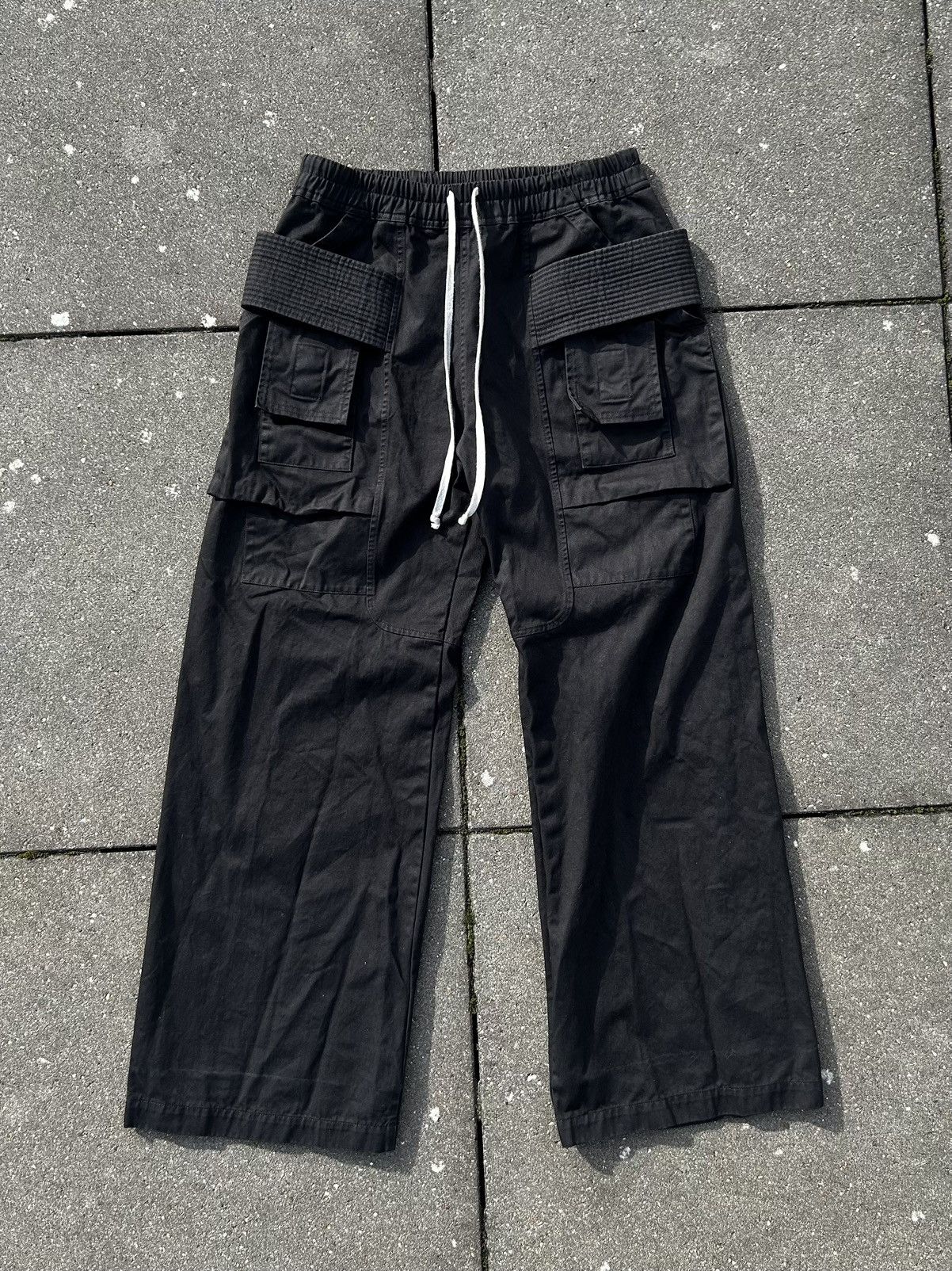 Rick Owens Drkshdw Rick Owens Creatch Straight-Leg Drawstring Cargo Trousers Size US 42 / EU 58 - 3 Thumbnail
