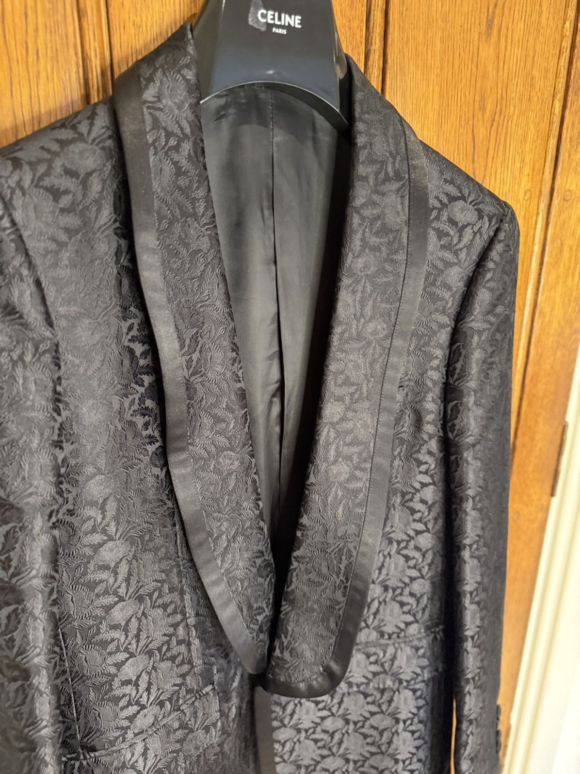 Celine Celine floral paisley smoking tuxedo dinner jacket Hedi 44 Size 36R - 5 Thumbnail