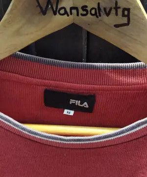 Fila VINTAGE Fila Crewneck Sweatshirt Red Small Logo Embroidered Size US M / EU 48-50 / 2 - 3 Thumbnail