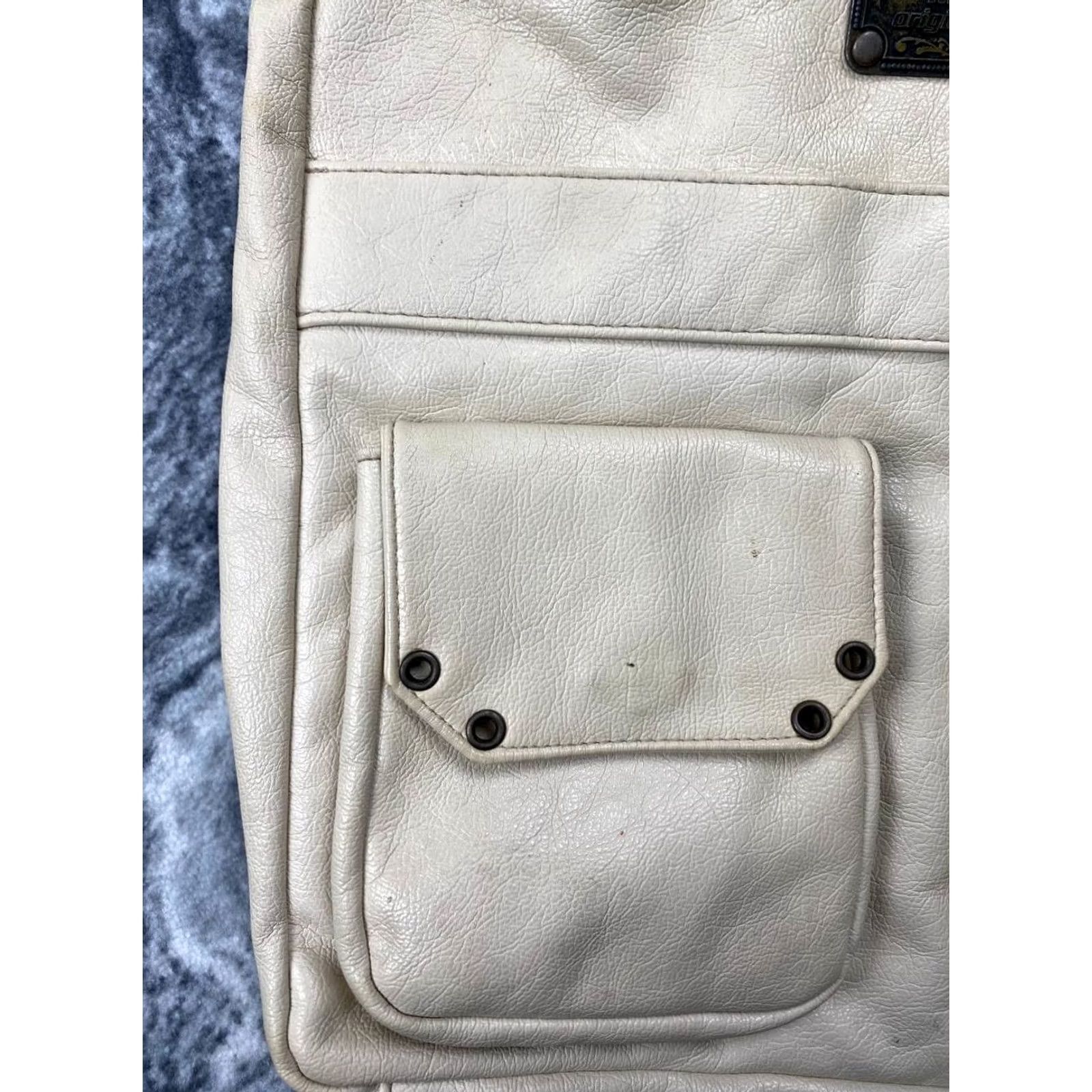 Dolce & Gabbana VINTAGE Dolce&Gabbana DG Logo Bag Leather Shoulder Beige Women Medium 29.5x31x7.5 Gold Hardware Shoulder Bag Size ONE SIZE - 5 Thumbnail