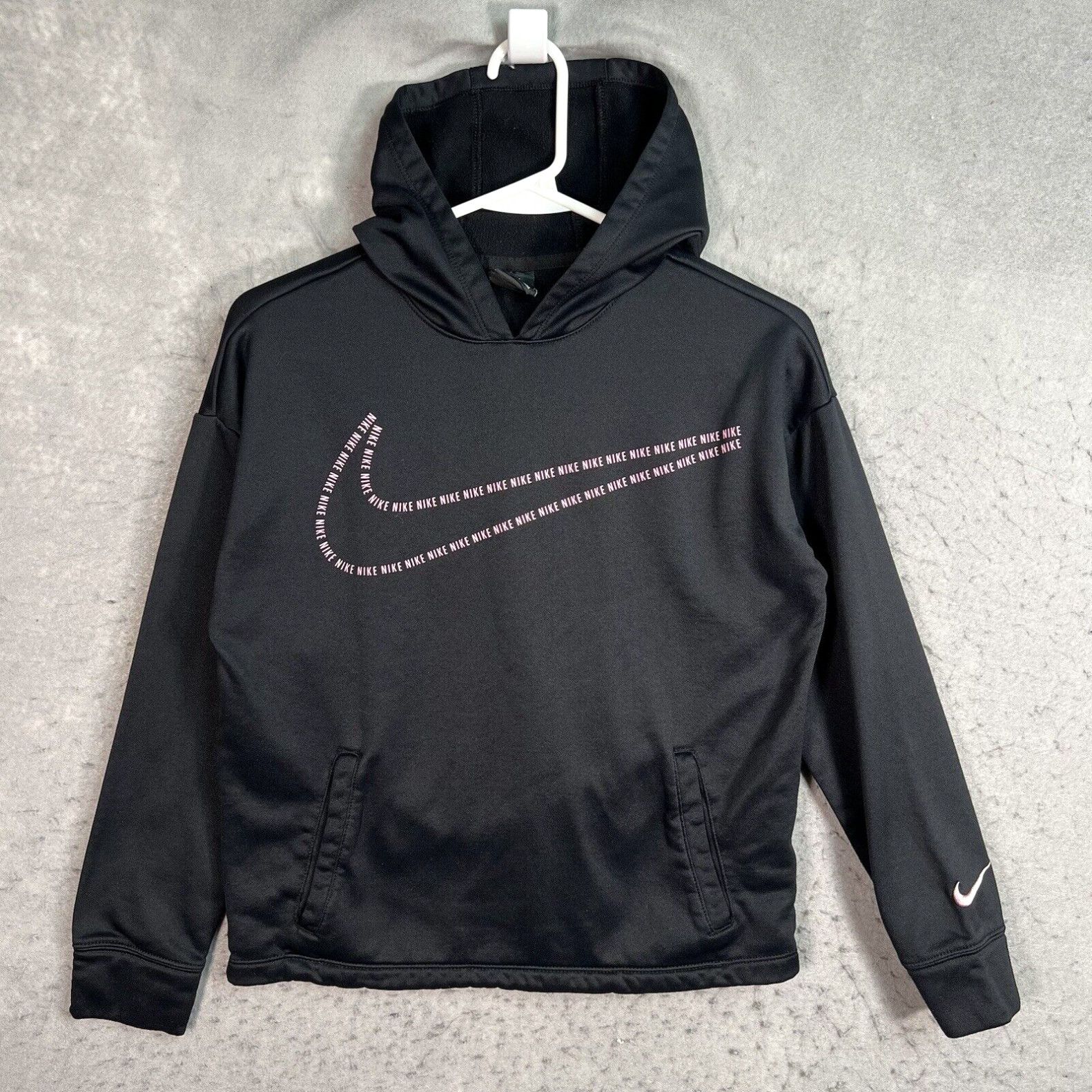 Nike Nike Dri Fit Swoosh Cropped Sweater Womens Large Loose Fit Hoodie Sweatshirt Grailed