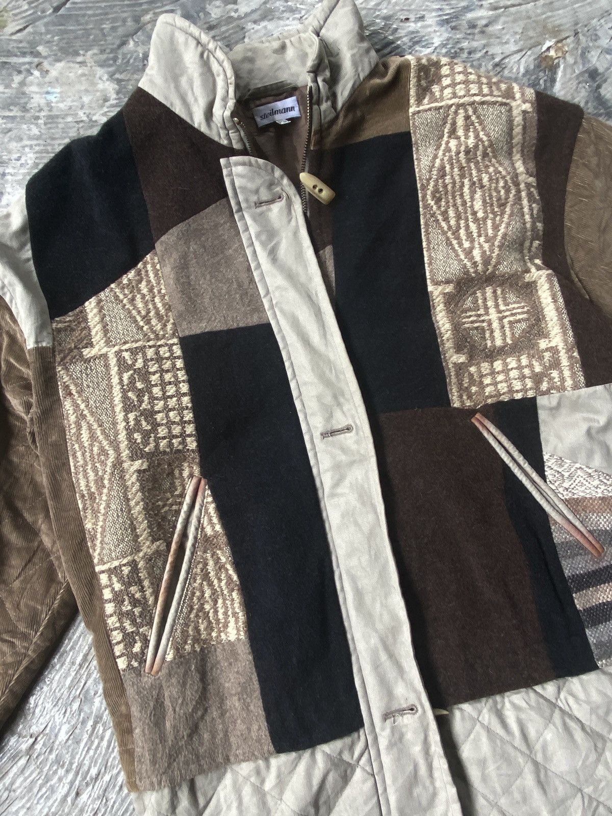 Vintage 💥RARE💥 Sportwear By Steilmann Abstract Zipper button jacket Size US L / EU 52-54 / 3 - 3 Thumbnail