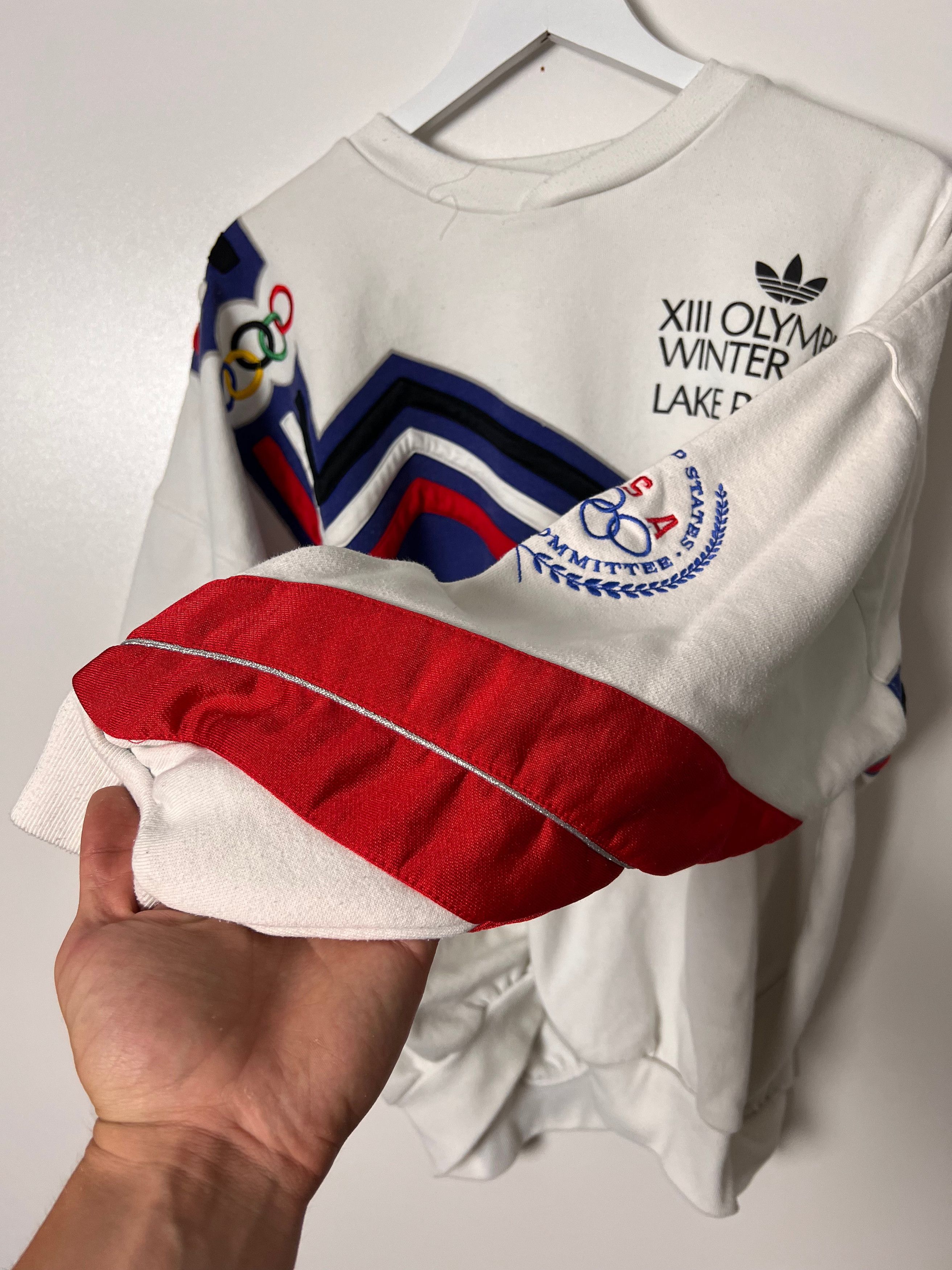 Adidas 90's Adidas Lake Placid Olympic Games 1980 Sweatshirt Size US L / EU 52-54 / 3 - 11 Thumbnail